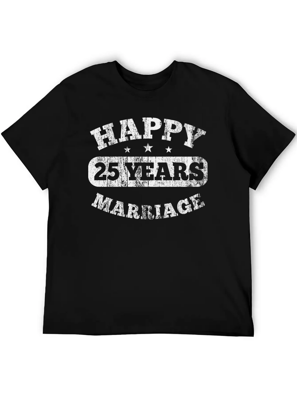25 Years Happy Marriage Unisex Casual T-Shirt – Clean Design For Daily Comfort