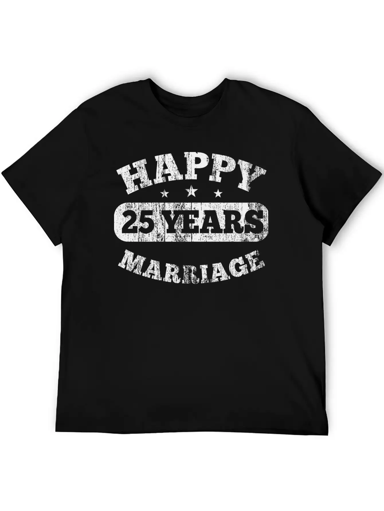 25 Years Happy Marriage Unisex Casual T-Shirt – Clean Design For Daily Comfort