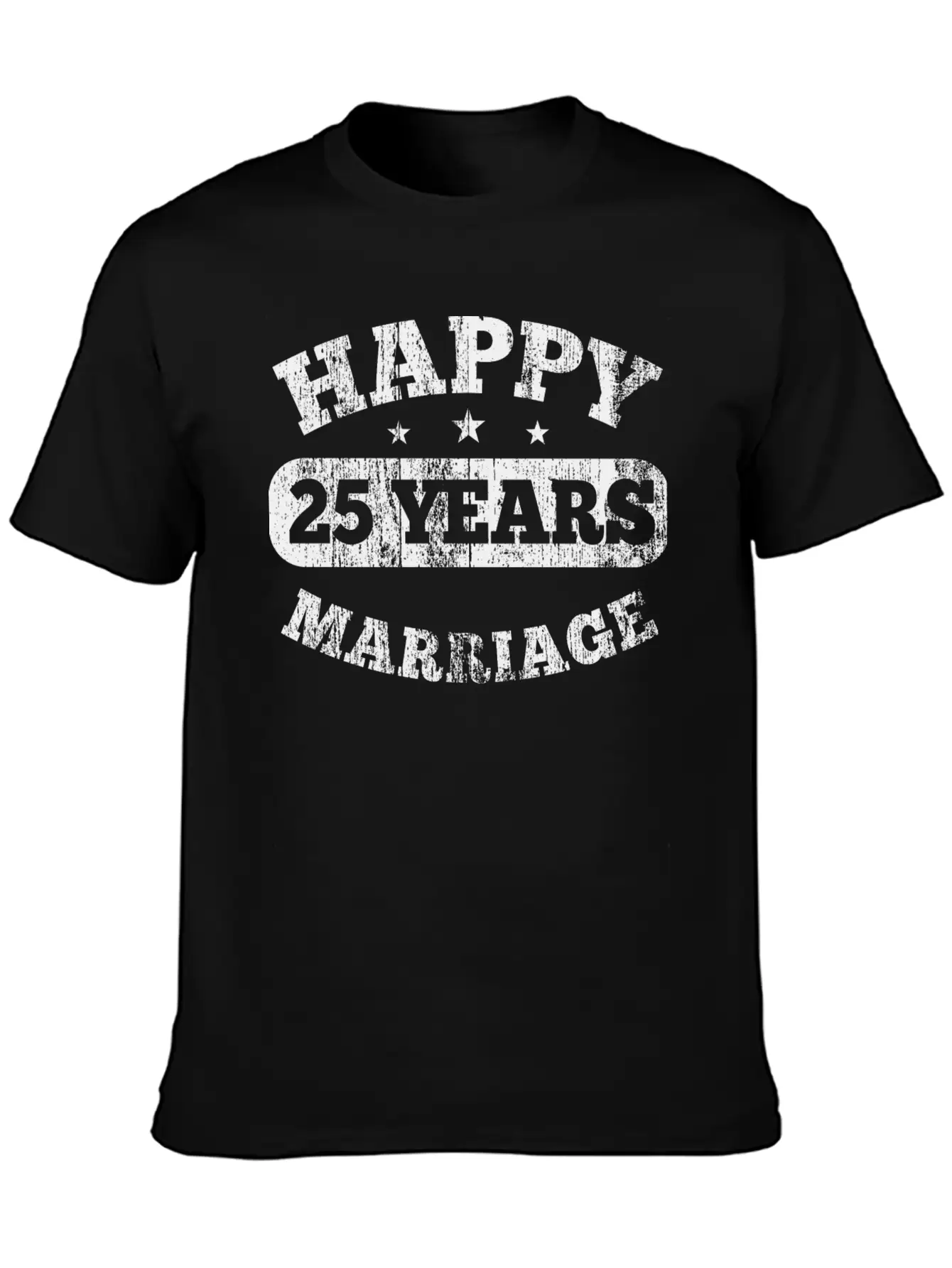 25 Years Happy Marriage Unisex Casual T-Shirt – Clean Design For Daily Comfort