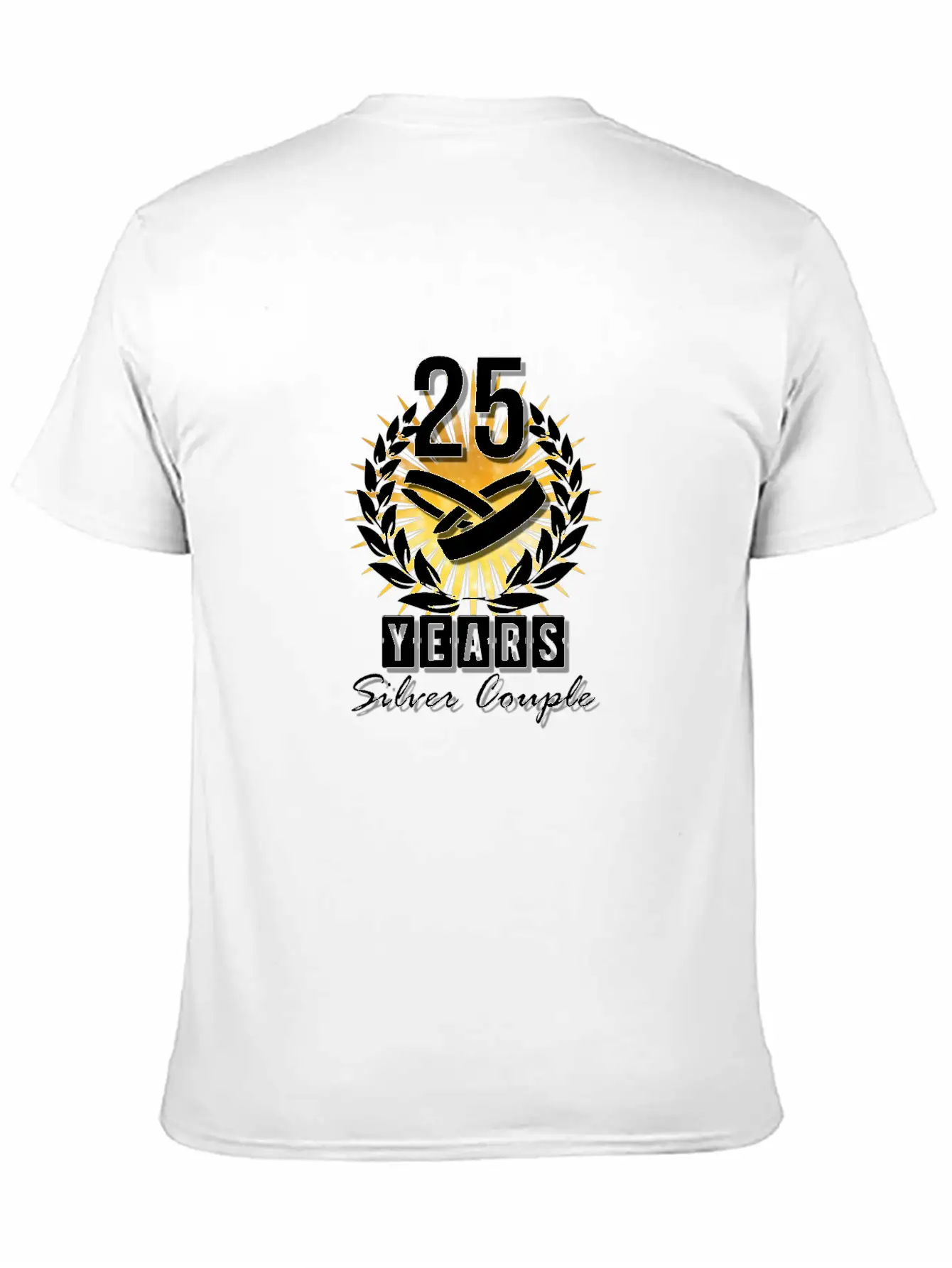 25 Years - Silver Couple! Unisex Short Sleeve Soft Cotton T-Shirt – Casual Everyday Wear