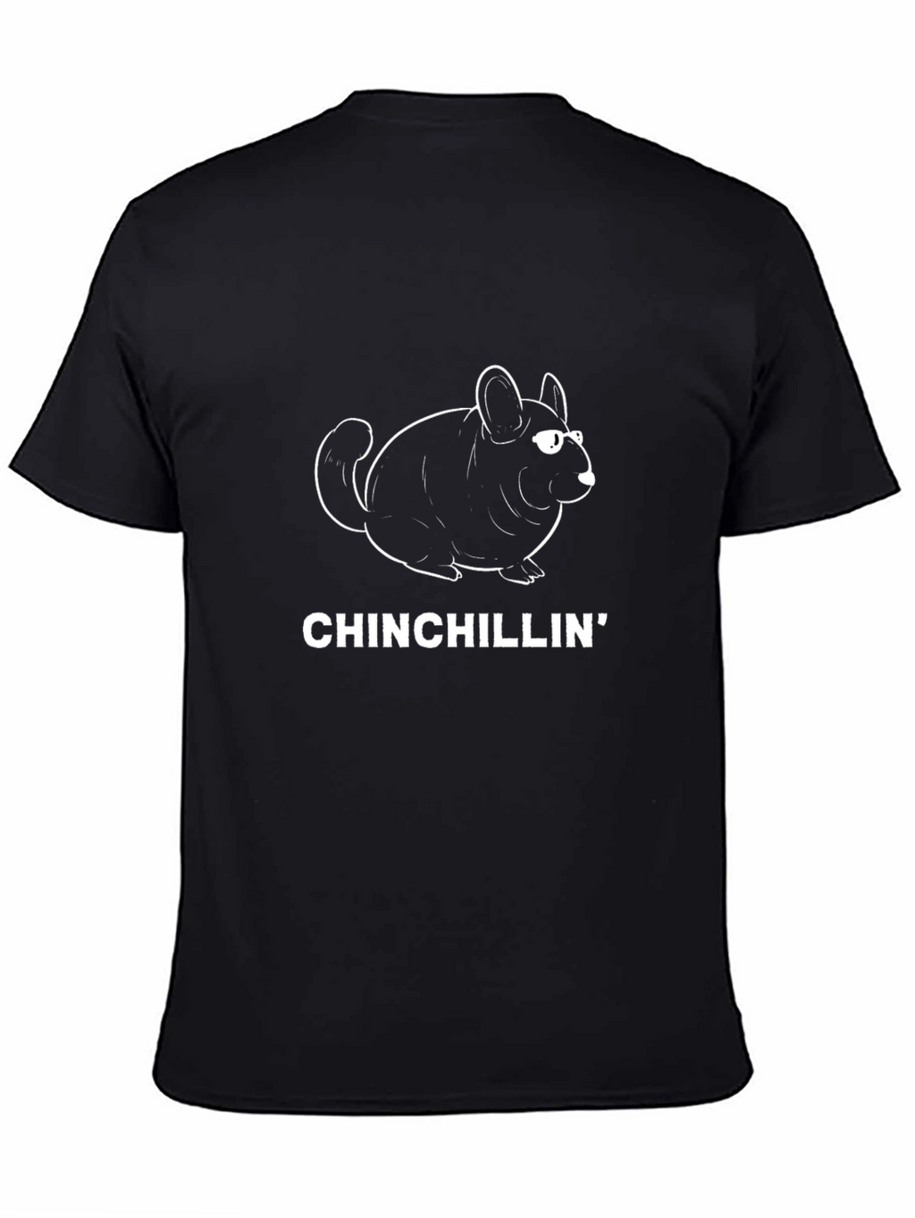 Chinchillin Graphic T-Shirt - Black Casual Tee