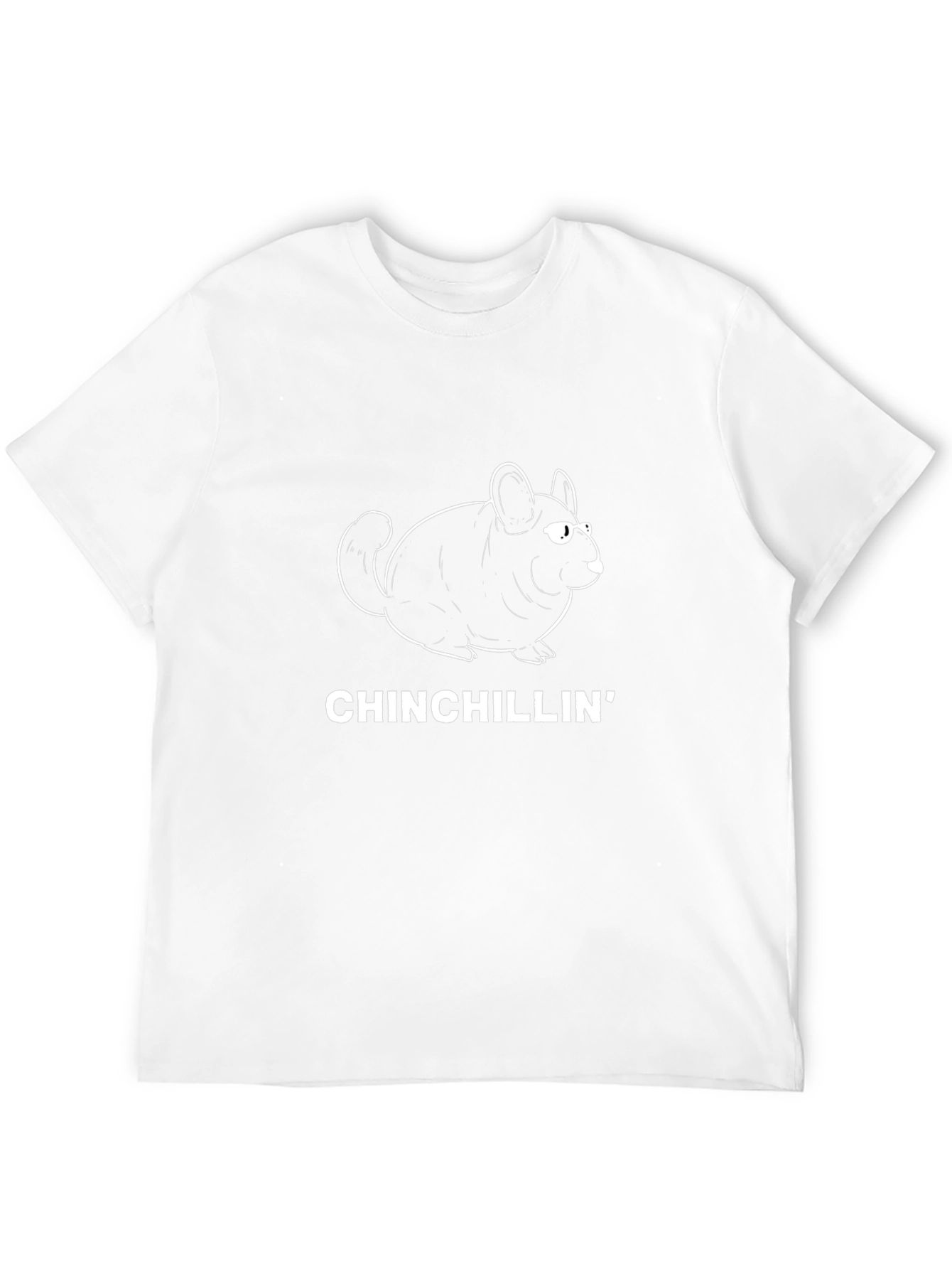 Chinchillin Graphic T-Shirt - Black Casual Tee