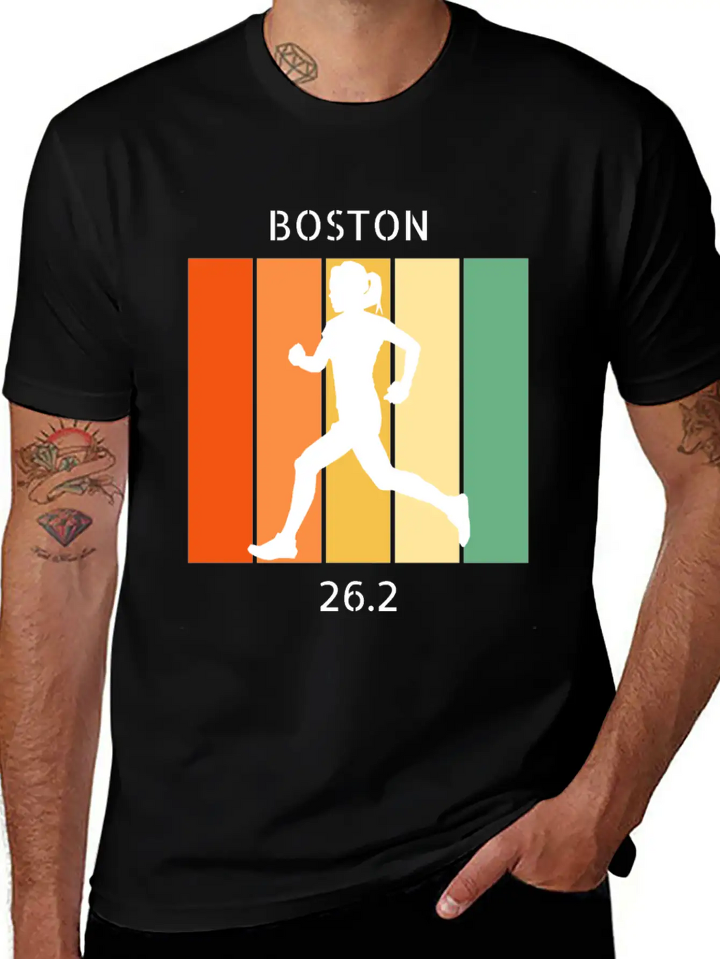 26.2: Boston Marathon - Female Casual Graphic T-Shirt – Simple And Comfortable Daily Wear