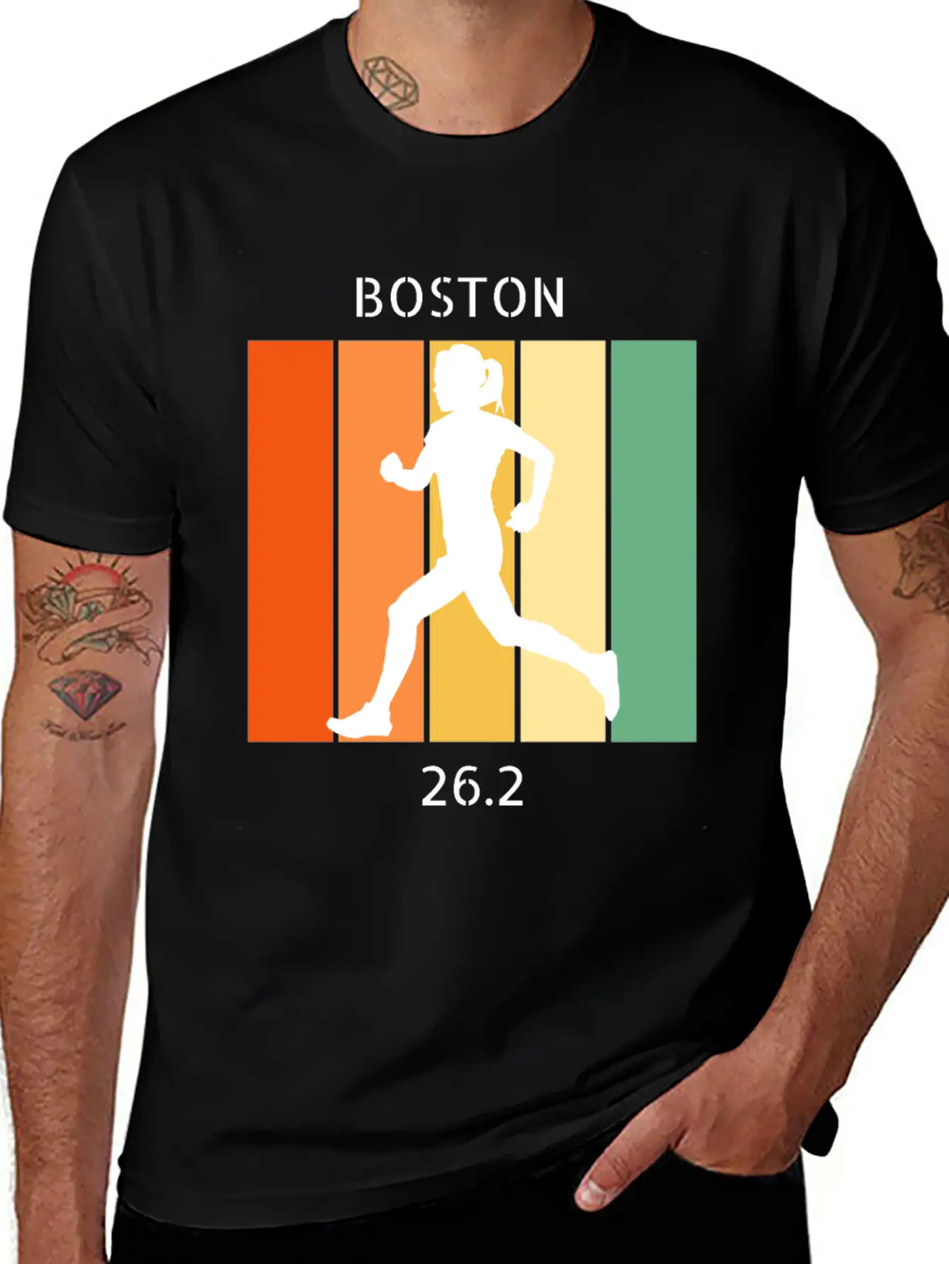 26.2: Boston Marathon - Female Casual Graphic T-Shirt – Simple And Comfortable Daily Wear