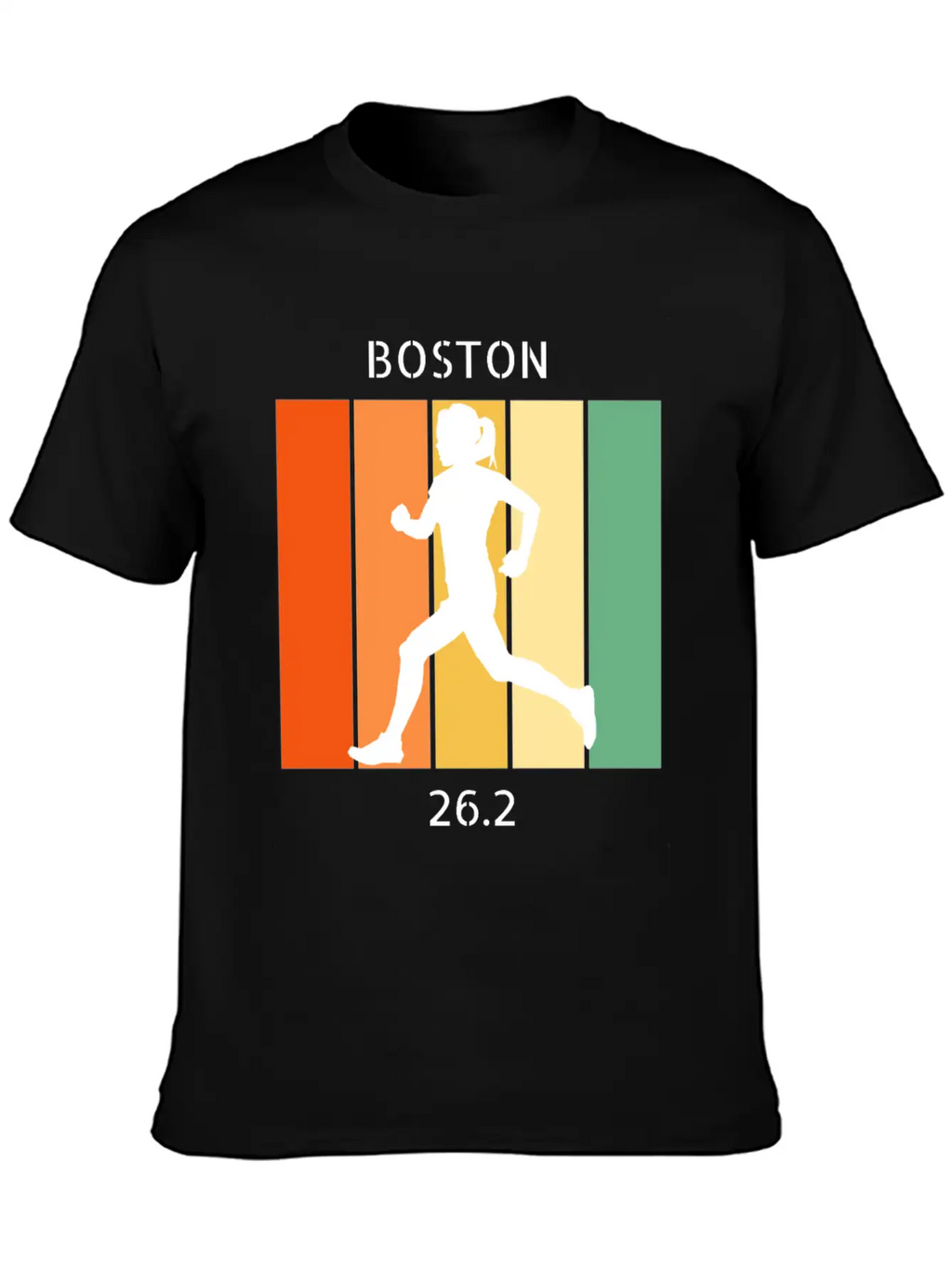 26.2: Boston Marathon - Female Casual Graphic T-Shirt – Simple And Comfortable Daily Wear