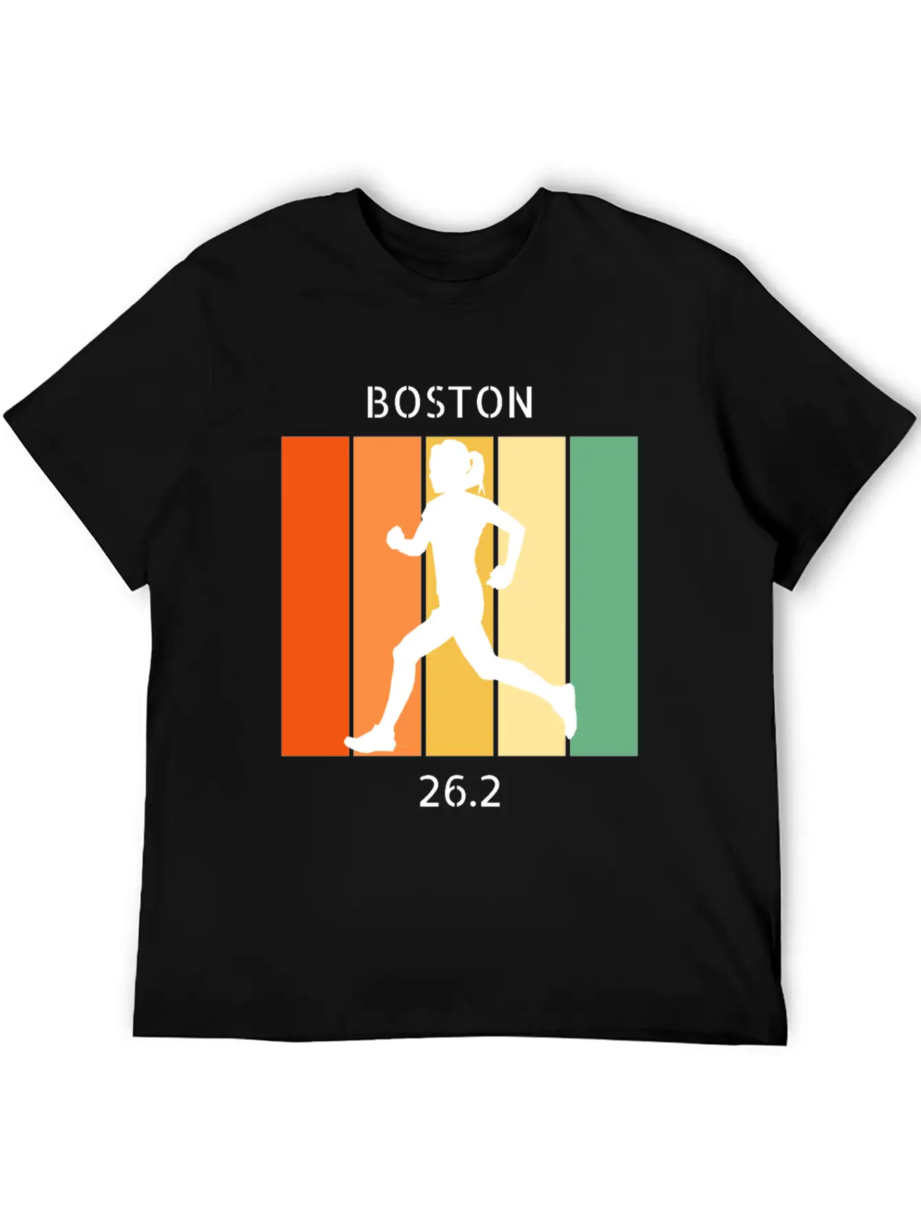 26.2: Boston Marathon - Female Casual Graphic T-Shirt – Simple And Comfortable Daily Wear