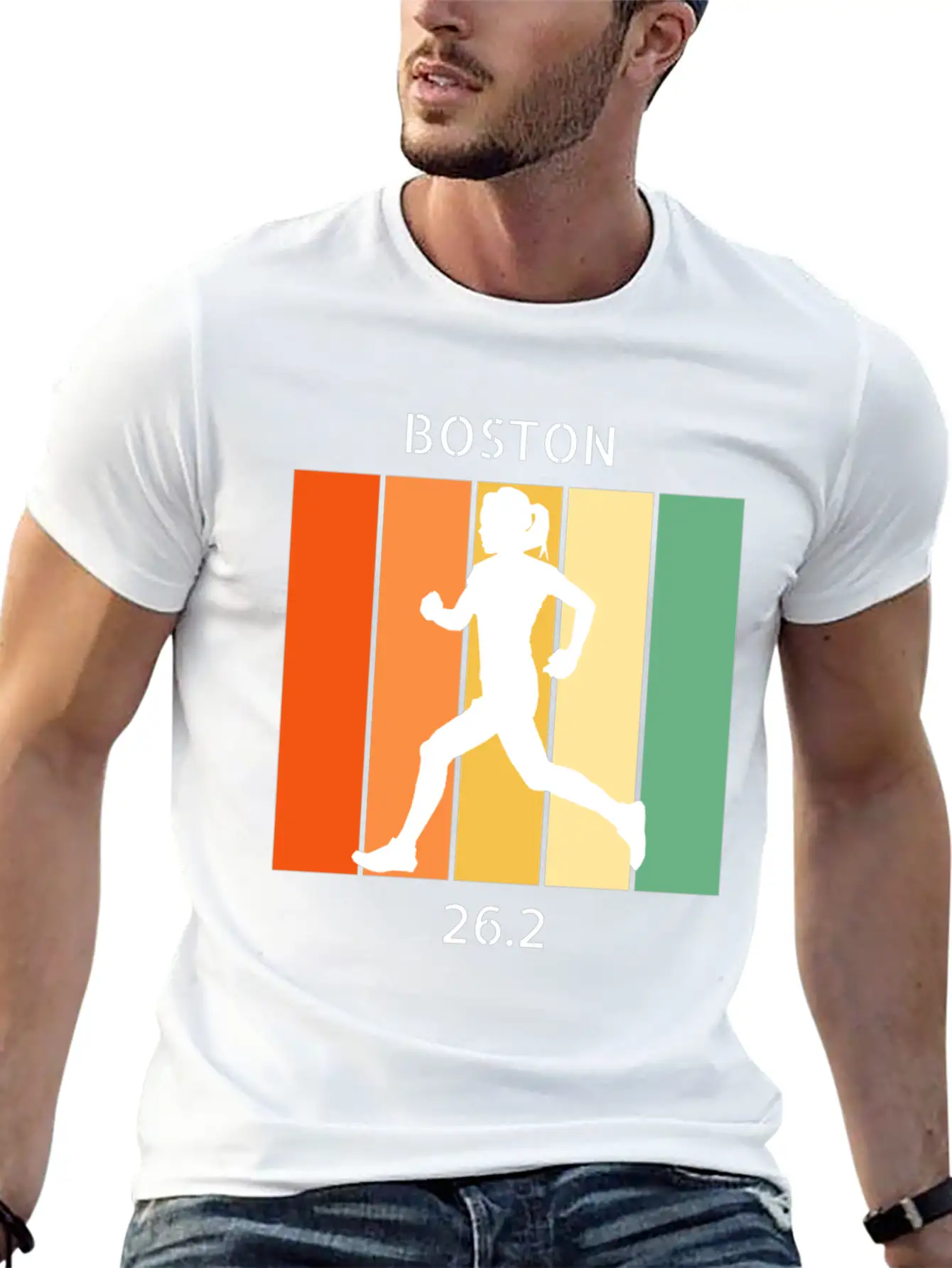 26.2: Boston Marathon - Female Casual Graphic T-Shirt – Simple And Comfortable Daily Wear