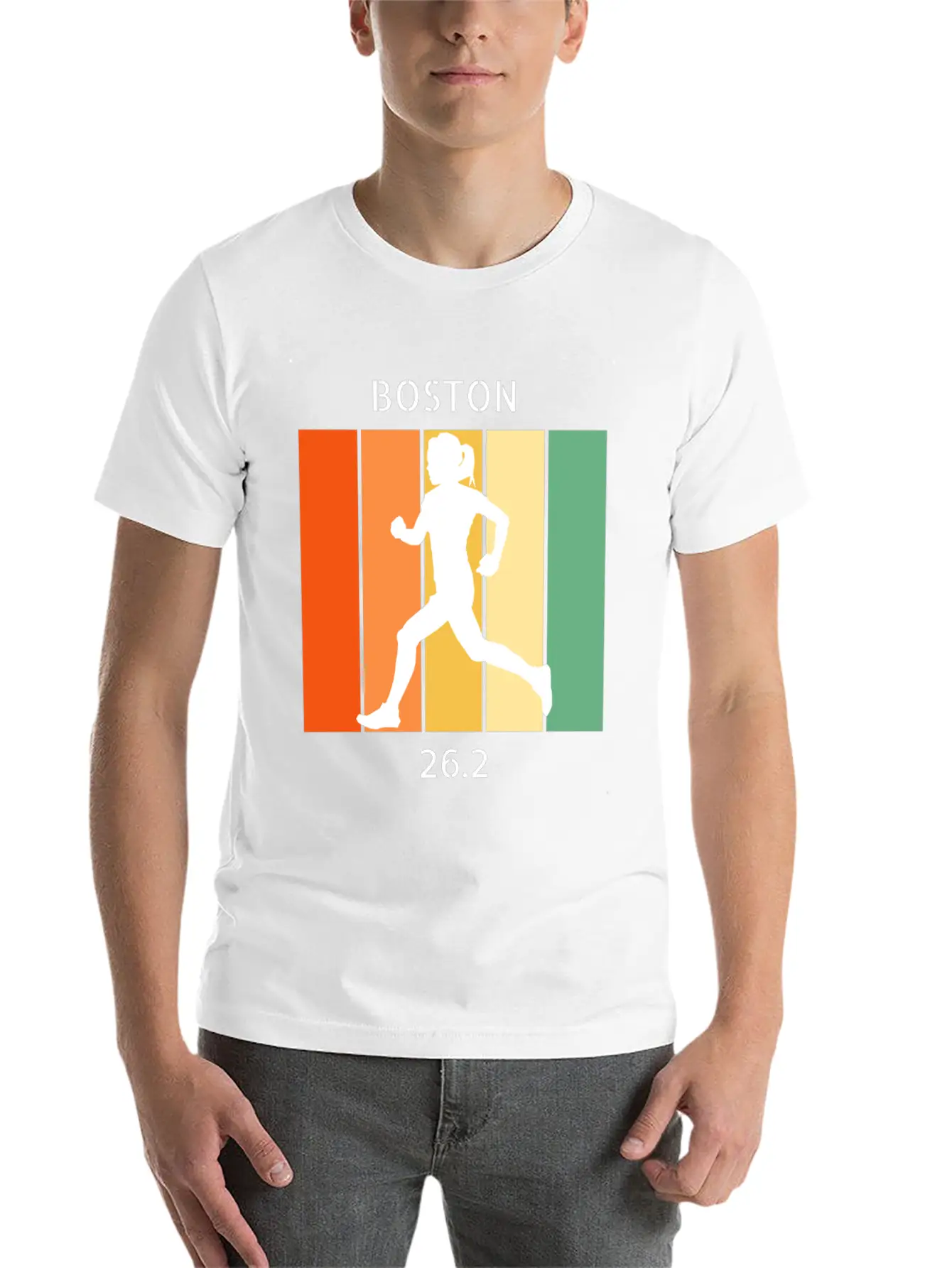 26.2: Boston Marathon - Female Casual Graphic T-Shirt – Simple And Comfortable Daily Wear