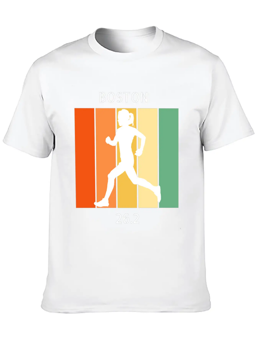 26.2: Boston Marathon - Female Casual Graphic T-Shirt – Simple And Comfortable Daily Wear