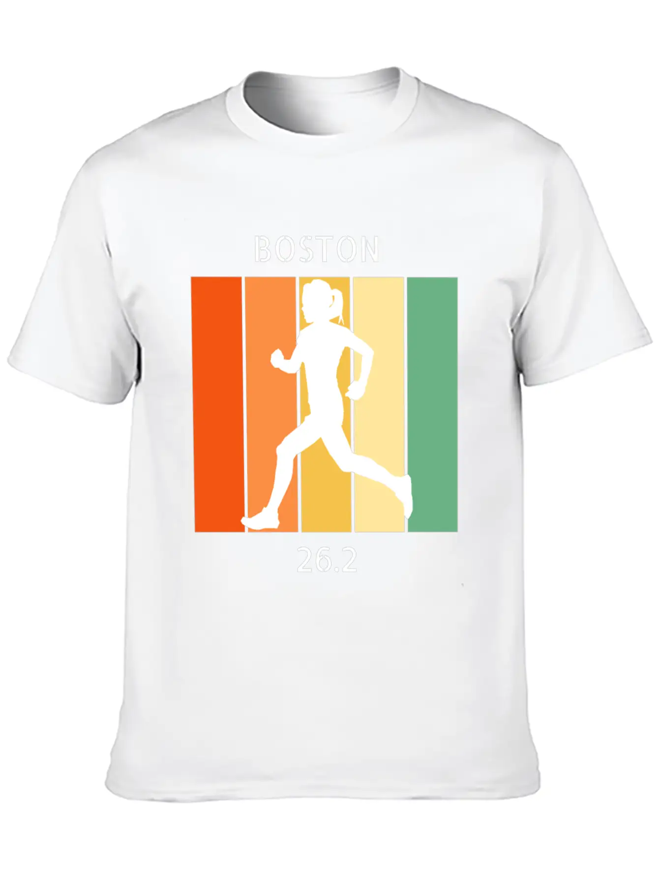 26.2: Boston Marathon - Female Casual Graphic T-Shirt – Simple And Comfortable Daily Wear
