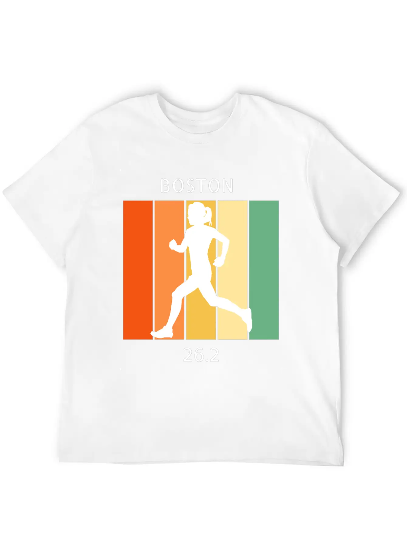 26.2: Boston Marathon - Female Casual Graphic T-Shirt – Simple And Comfortable Daily Wear