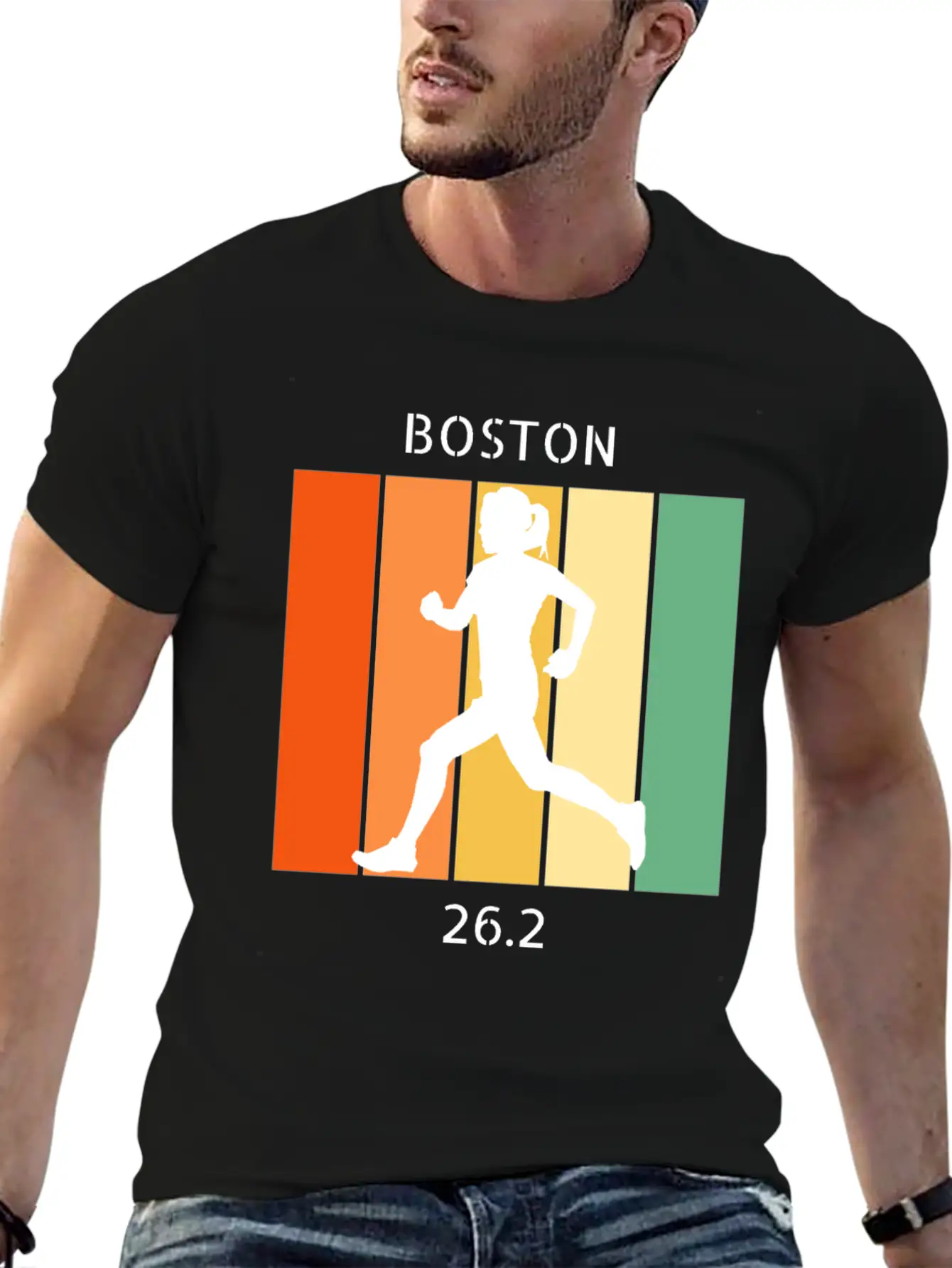 26.2: Boston Marathon - Female Casual Graphic T-Shirt – Simple And Comfortable Daily Wear