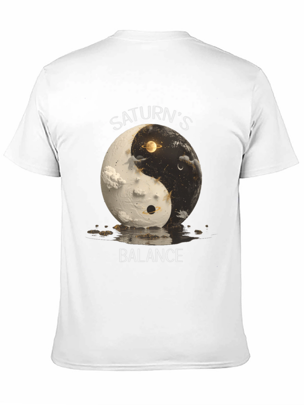 Saturns Balance Graphic T-Shirt - Yin Yang Design