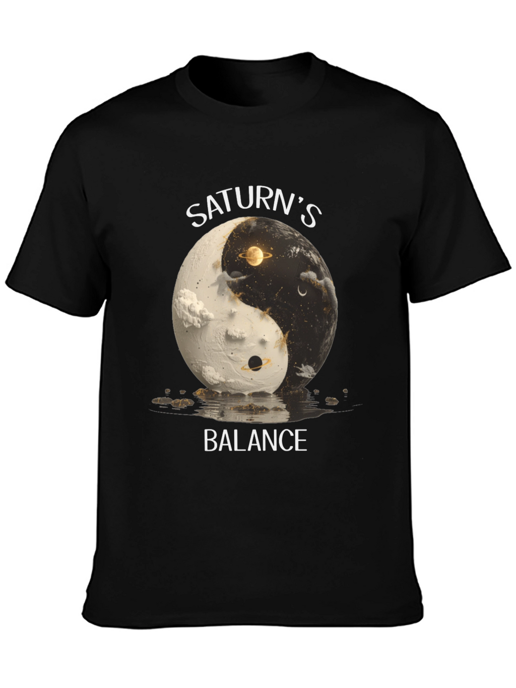 Saturns Balance Graphic T-Shirt - Yin Yang Design