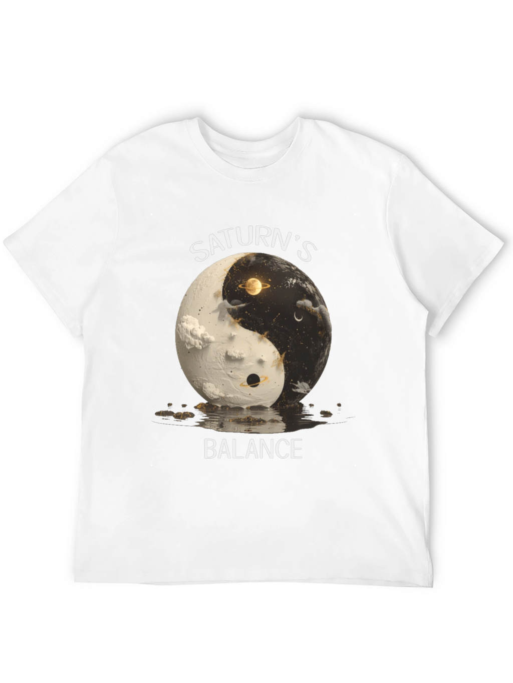 Saturns Balance Graphic T-Shirt - Yin Yang Design