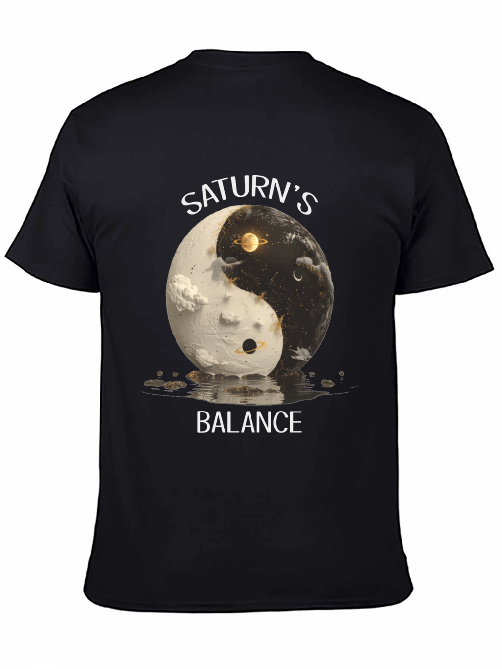 Saturns Balance Graphic T-Shirt - Yin Yang Design
