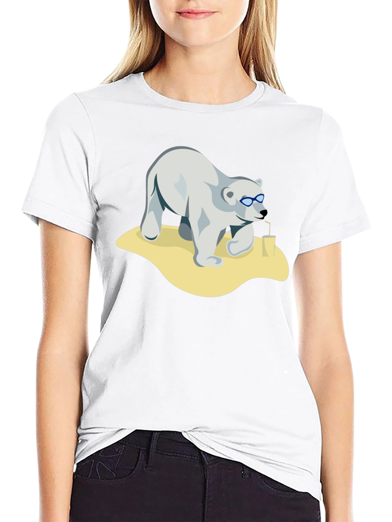 Cool Bear Tee - Black Cotton Graphic T-Shirt