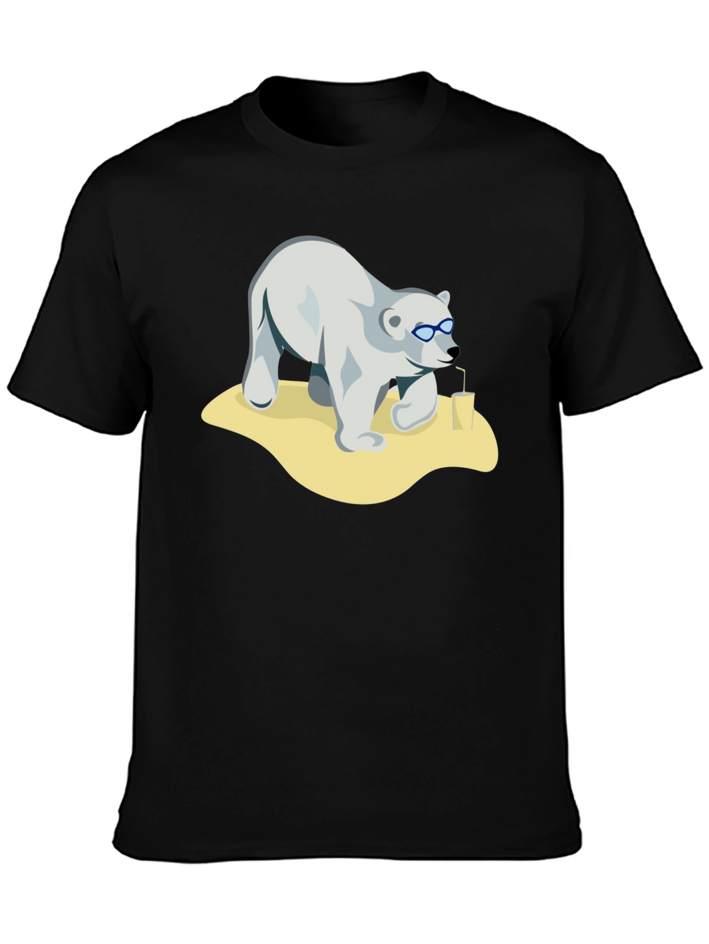 Cool Bear Tee - Black Cotton Graphic T-Shirt
