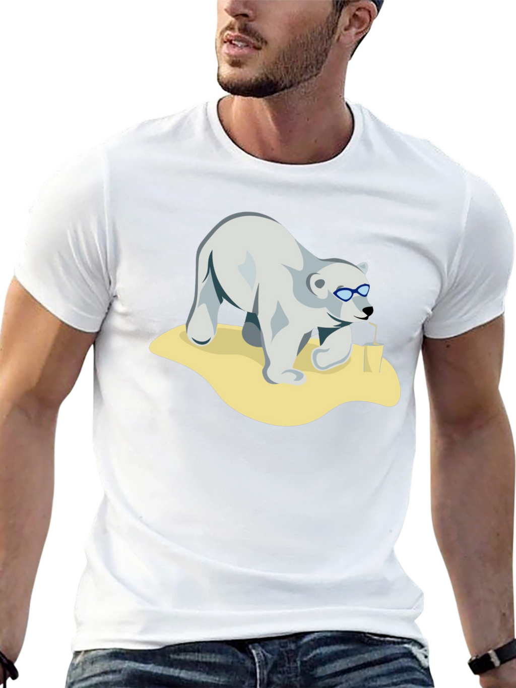 Cool Bear Tee - Black Cotton Graphic T-Shirt