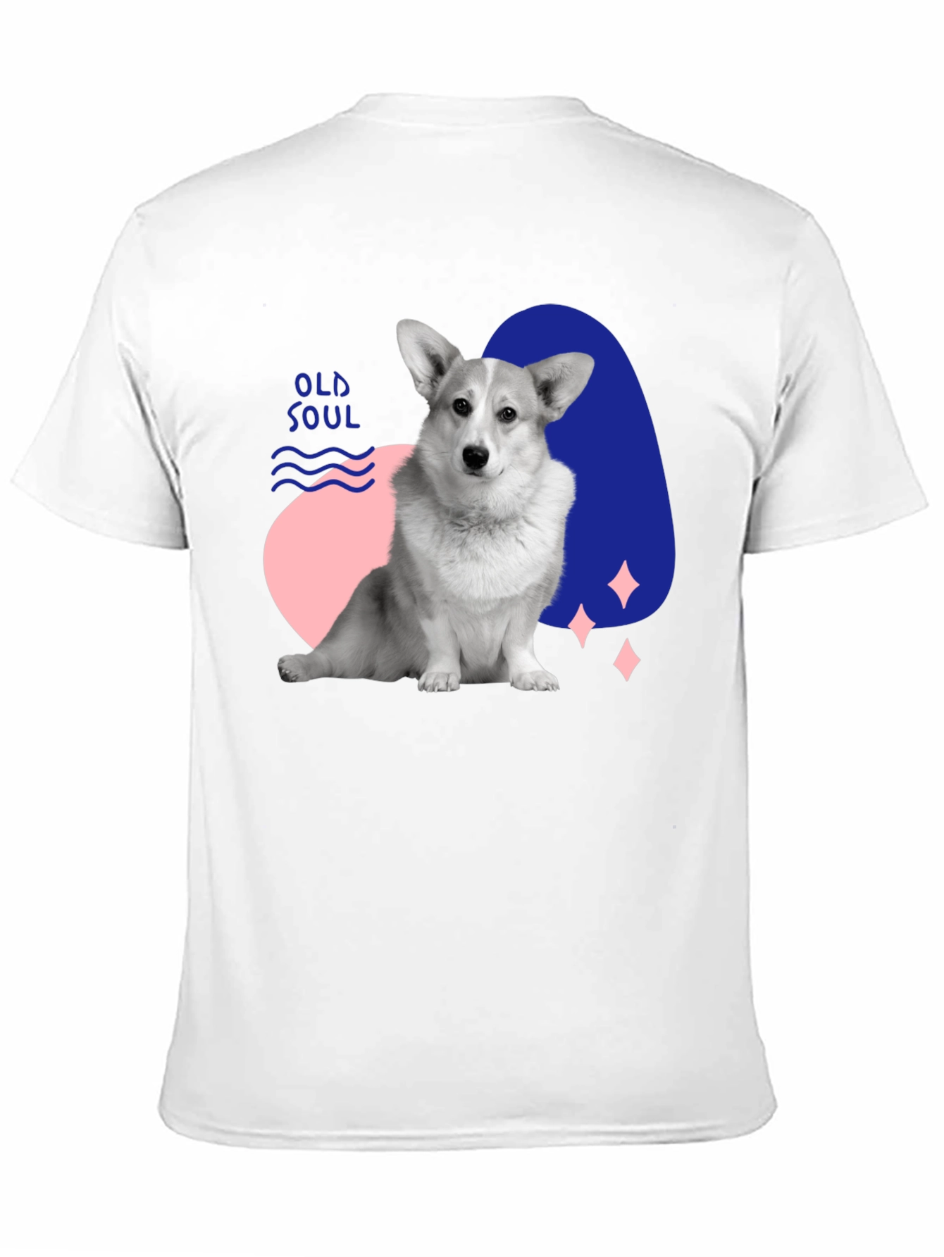 Old Soul Corgi Graphic Tee - Black Casual Shirt