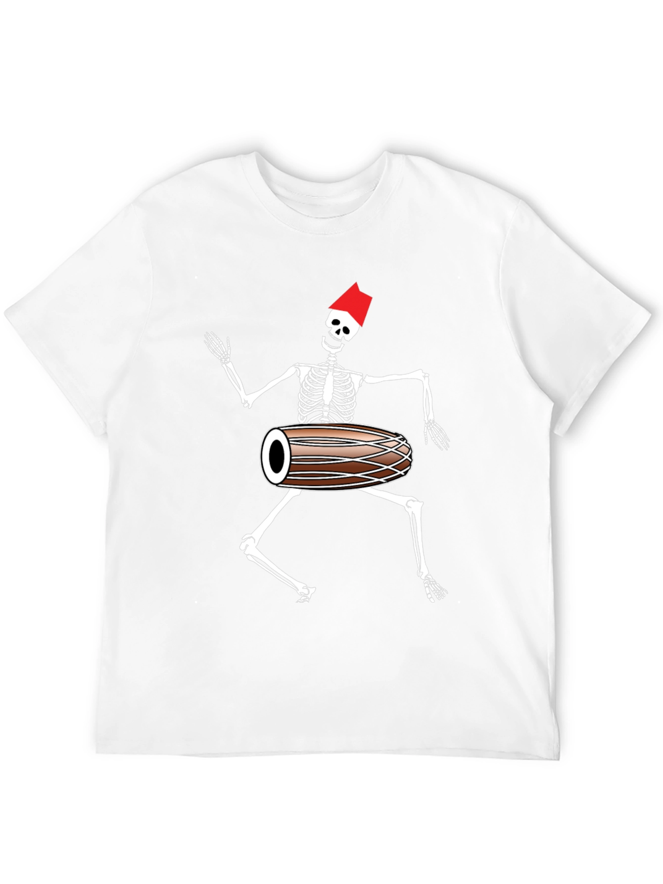 Skeleton Drummer Graphic T-Shirt