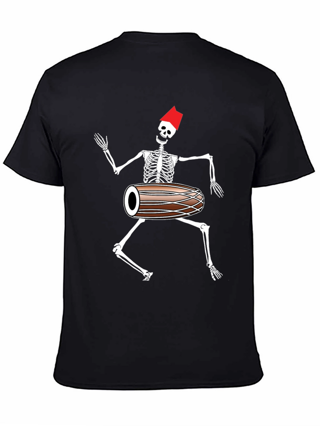 Skeleton Drummer Graphic T-Shirt