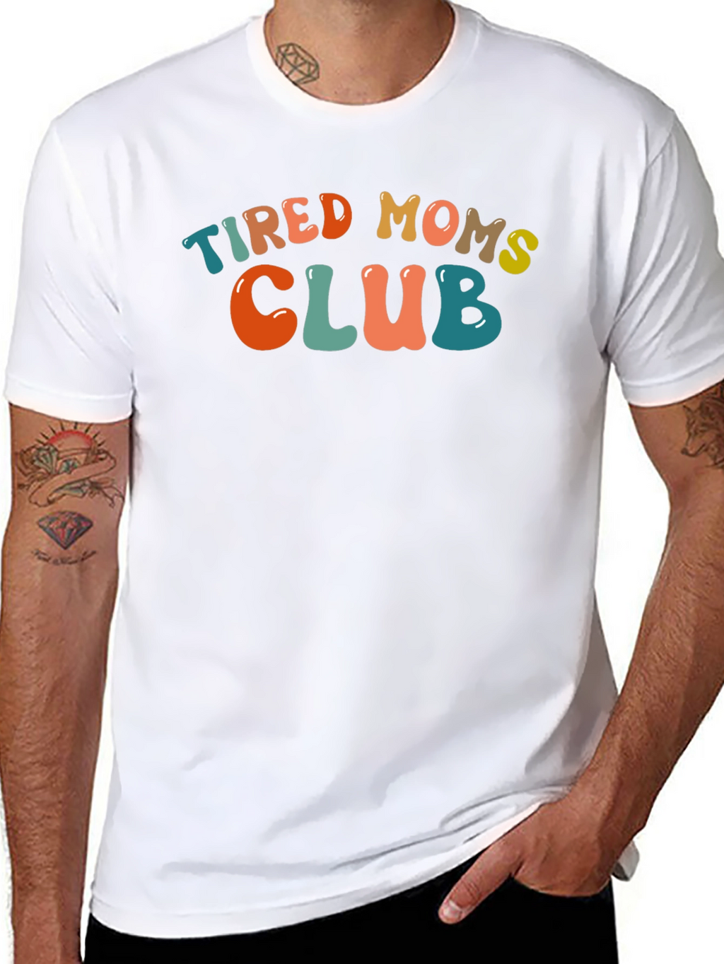 Tired Moms Club Graphic Tee - Trendy Comfort