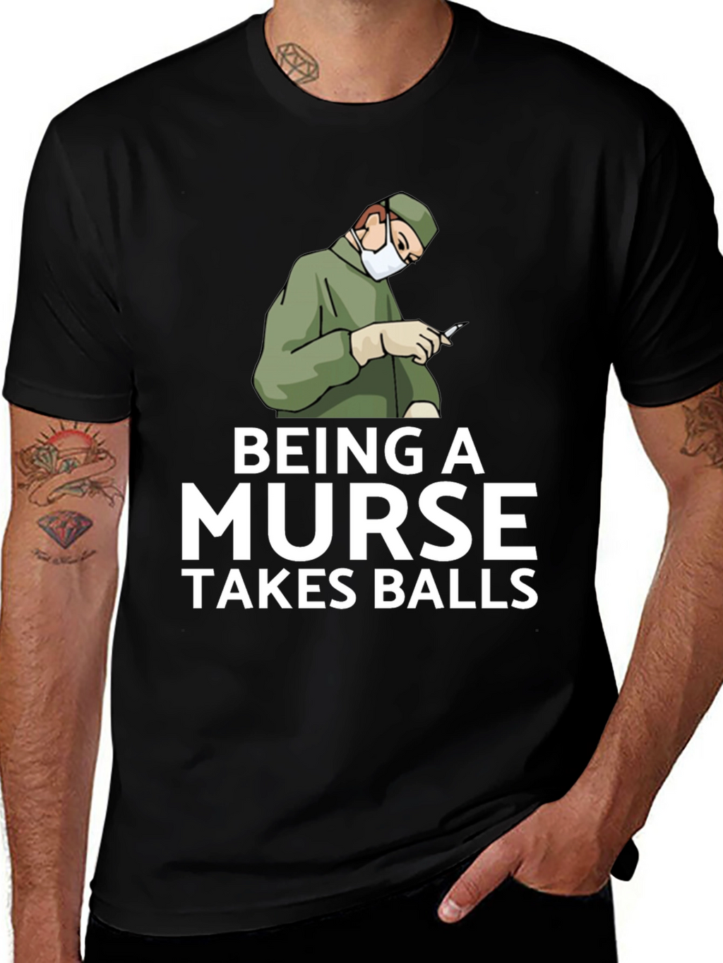 Being A Nurse Takes Balls Graphic T-Shirt