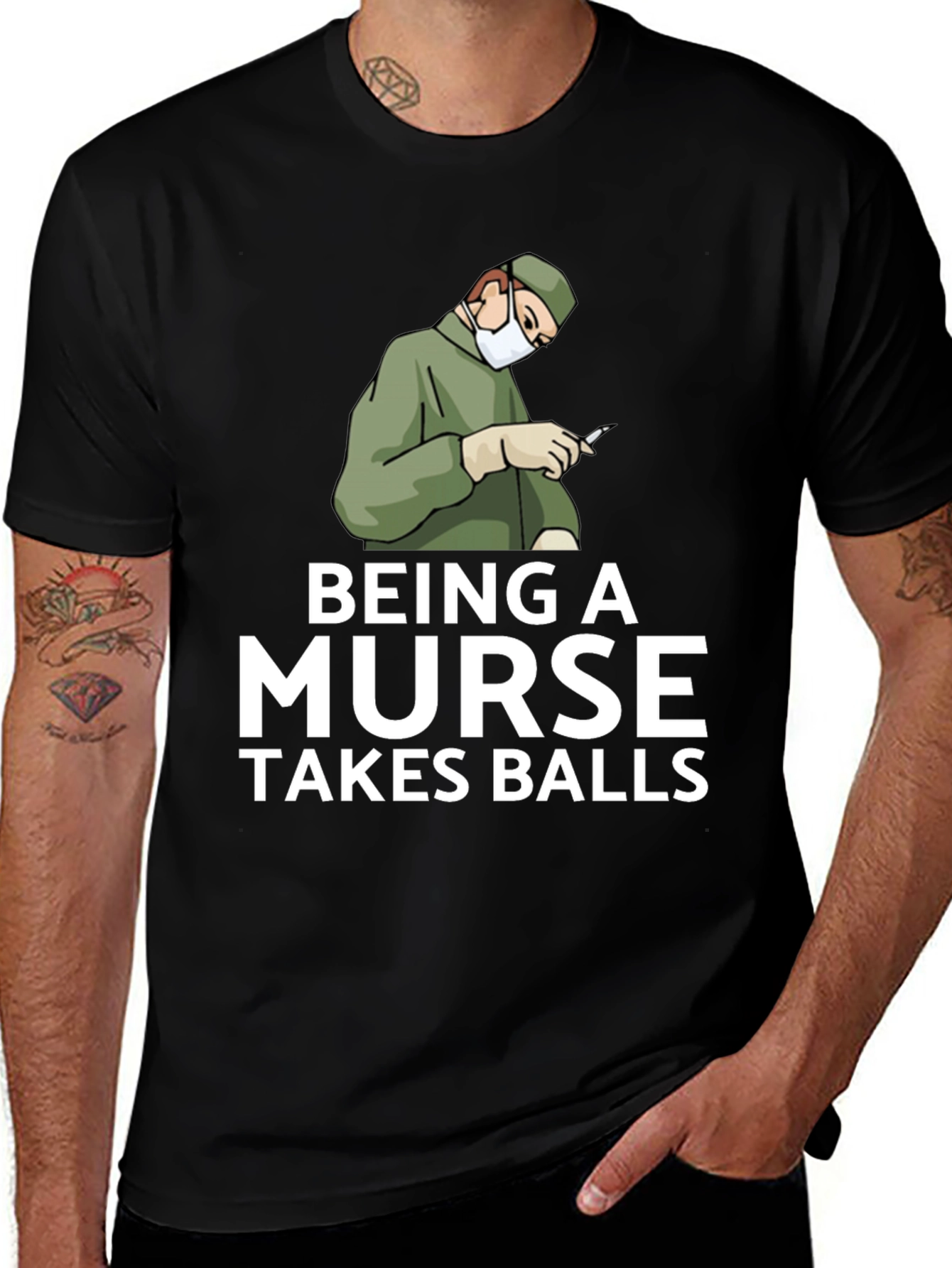 Being A Nurse Takes Balls Graphic T-Shirt