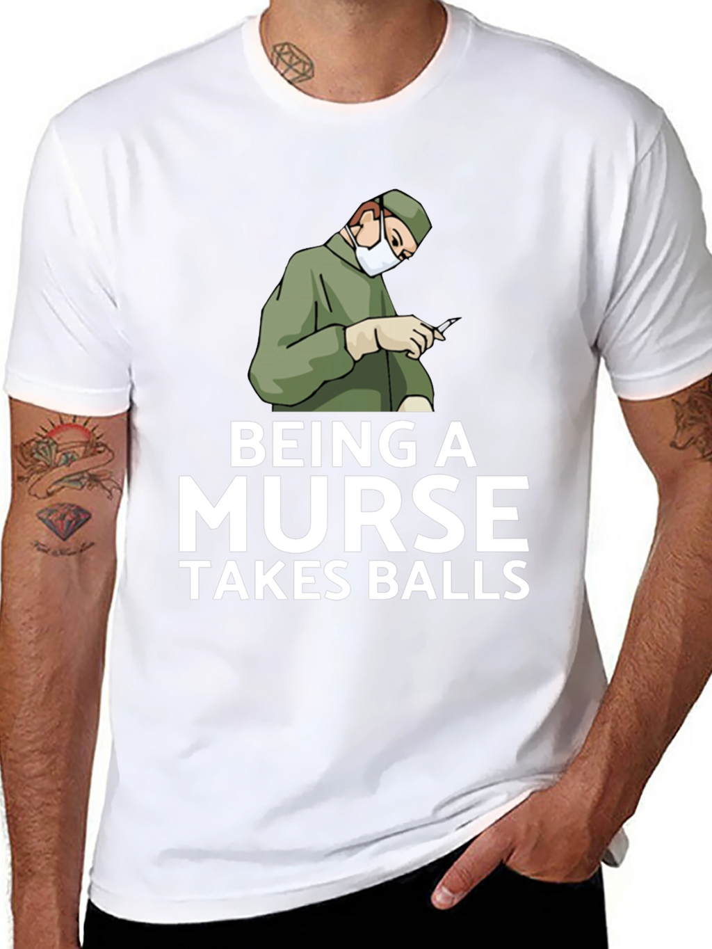 Being A Nurse Takes Balls Graphic T-Shirt