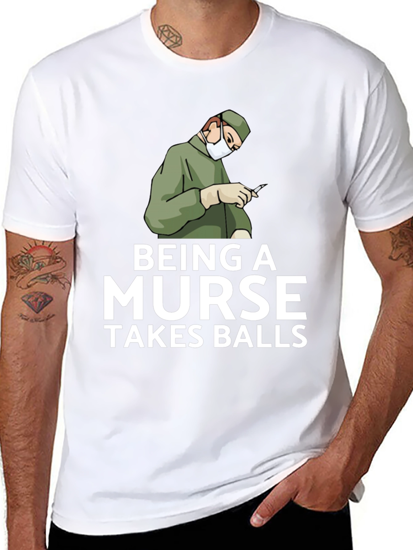 Being A Nurse Takes Balls Graphic T-Shirt