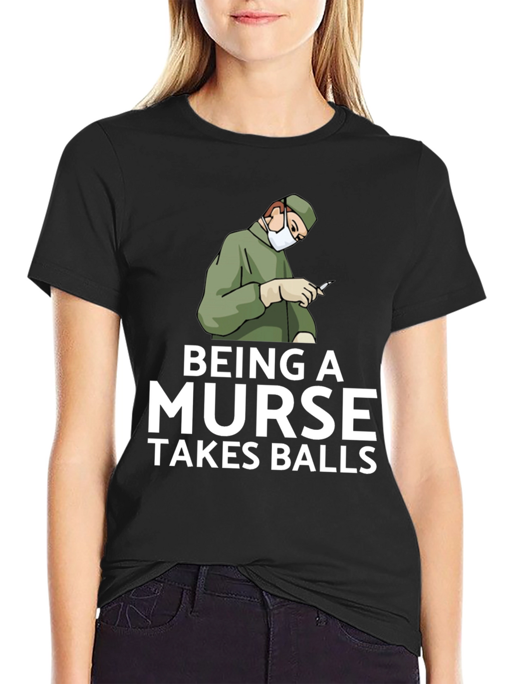 Being A Nurse Takes Balls Graphic T-Shirt
