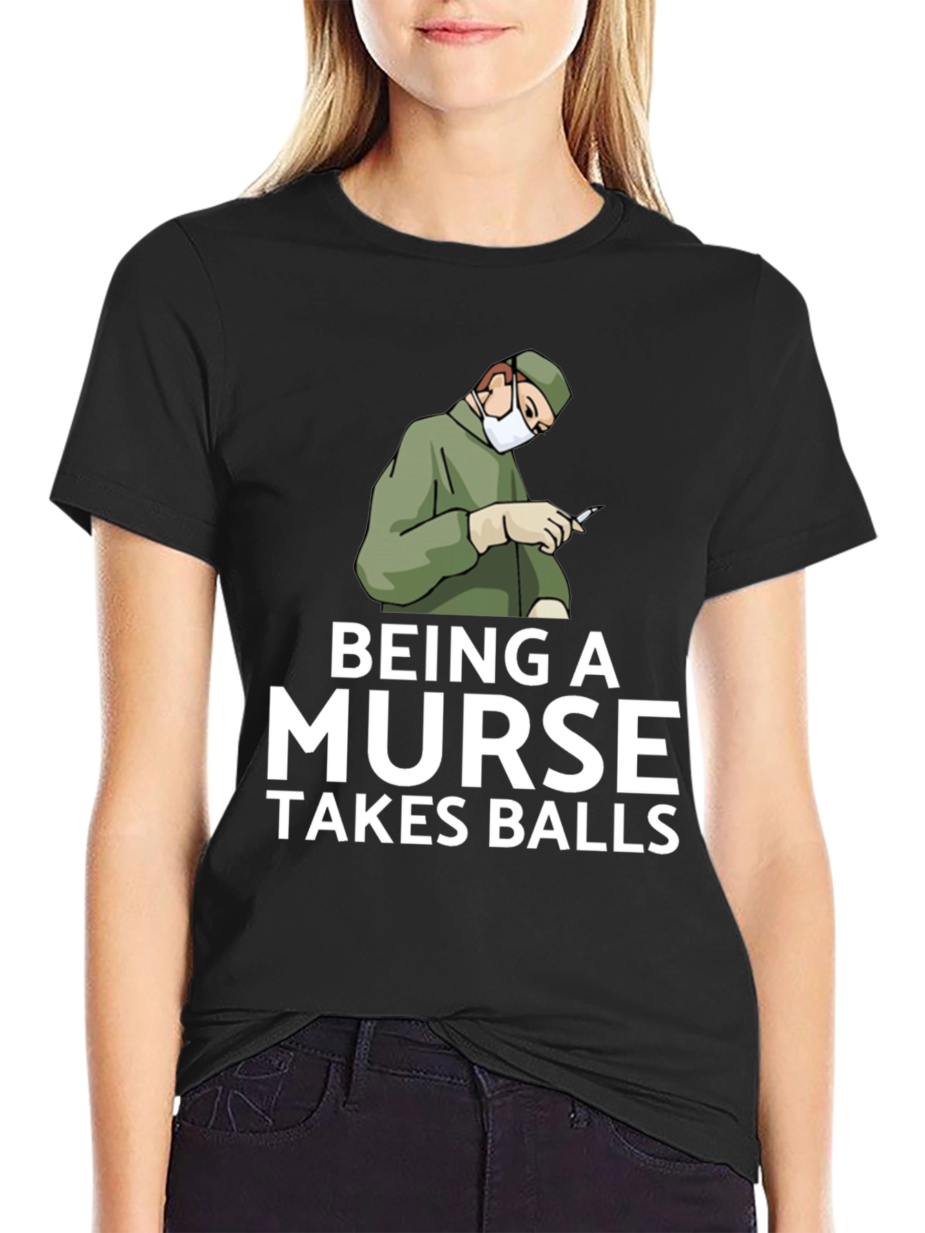 Being A Nurse Takes Balls Graphic T-Shirt