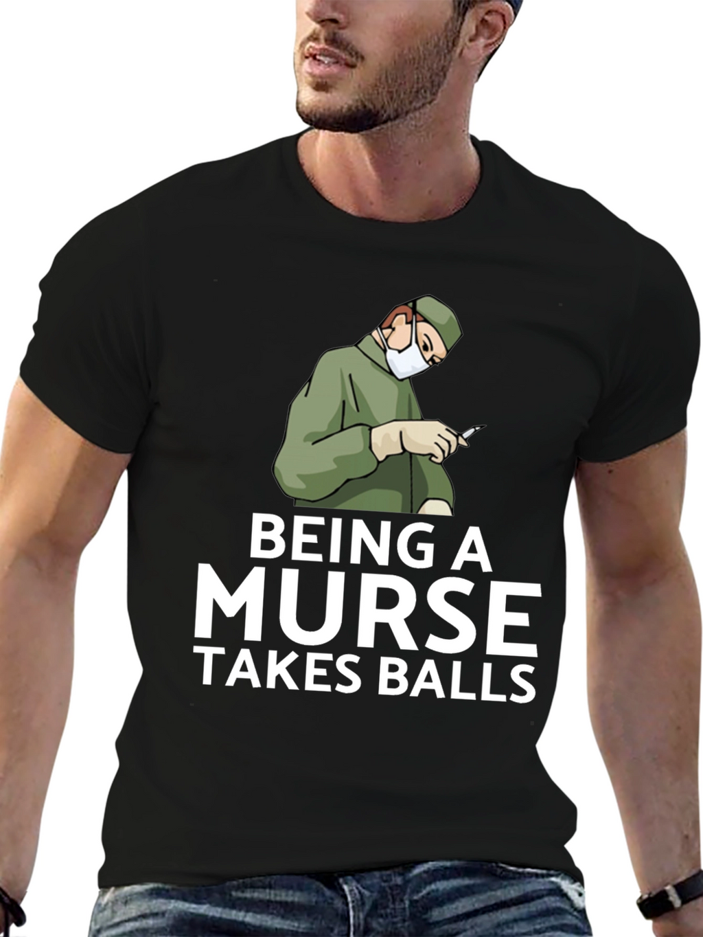 Being A Nurse Takes Balls Graphic T-Shirt