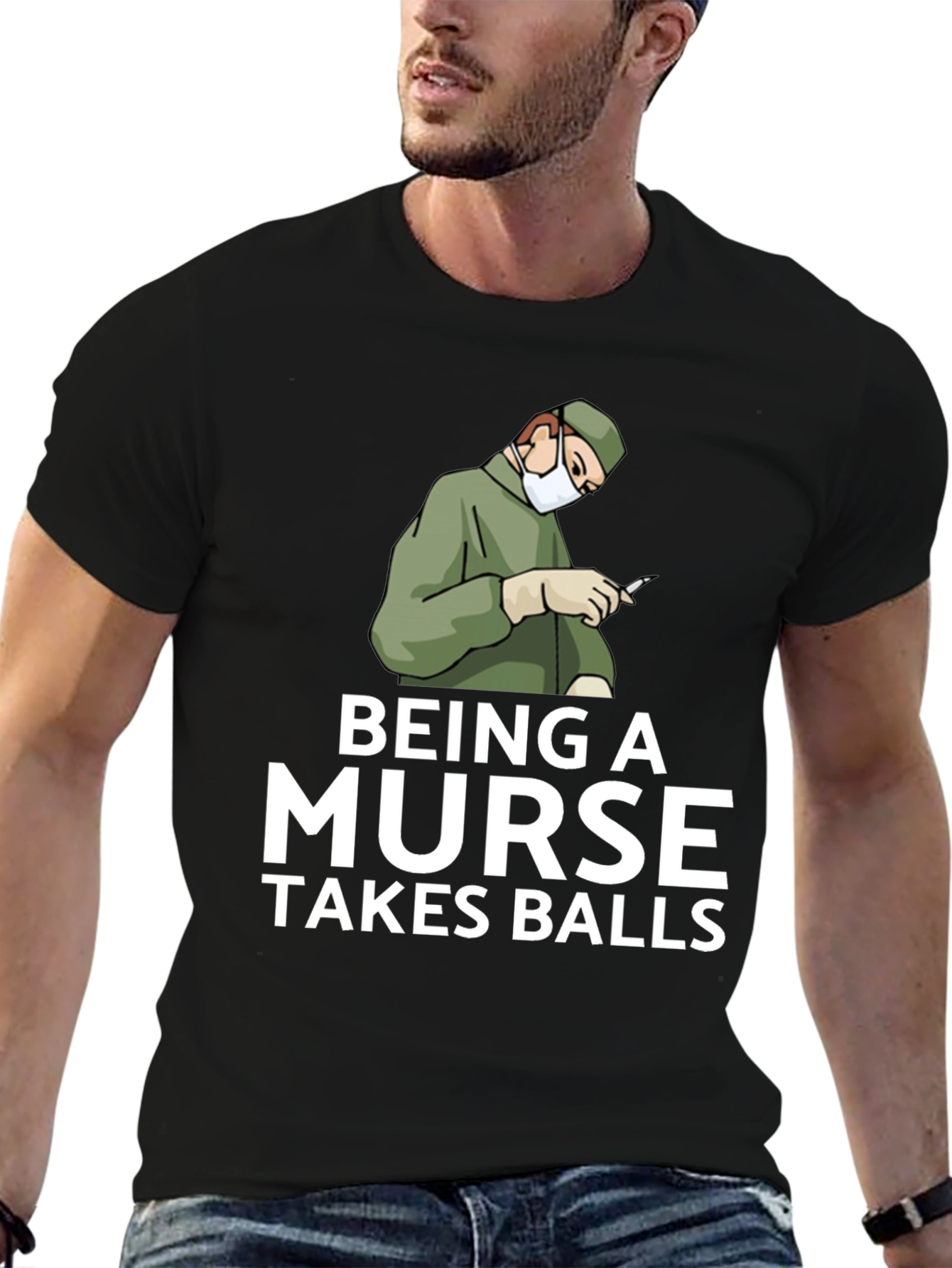 Being A Nurse Takes Balls Graphic T-Shirt