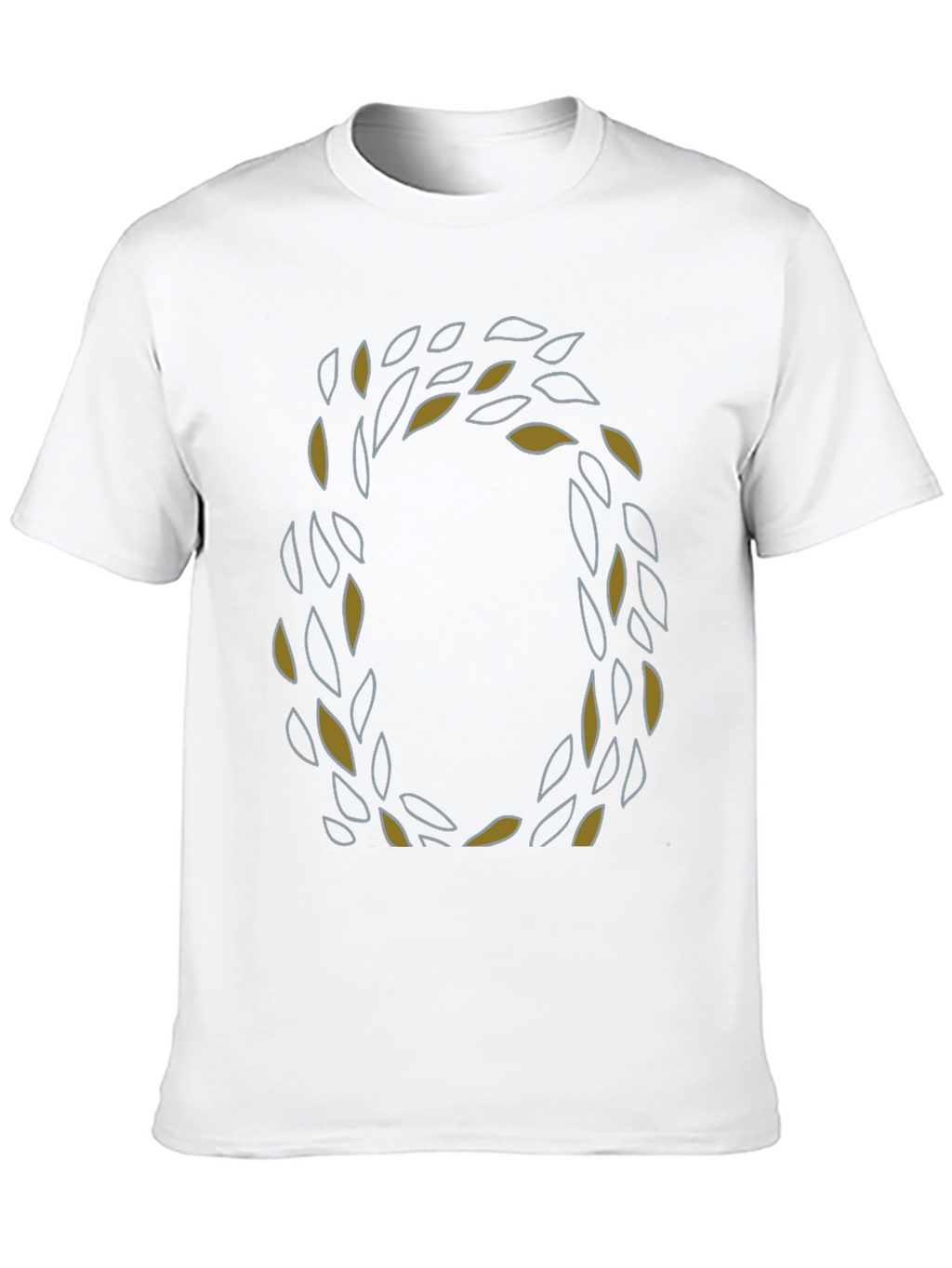 Leaf Wreath Graphic Tee - Stylish Mens Black T-Shirt