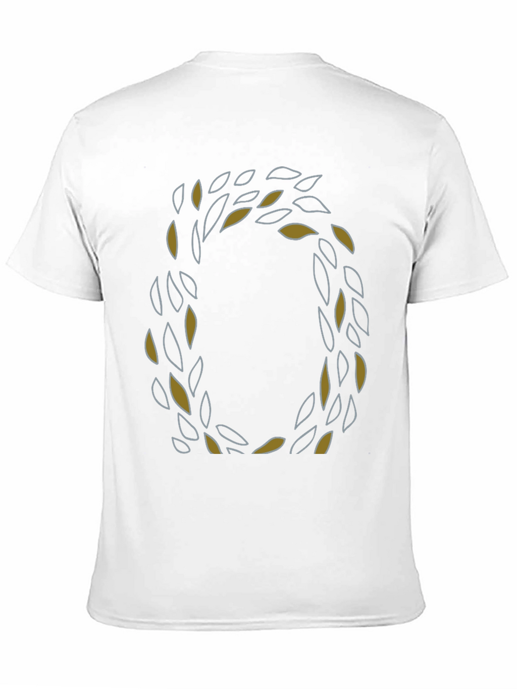 Leaf Wreath Graphic Tee - Stylish Mens Black T-Shirt