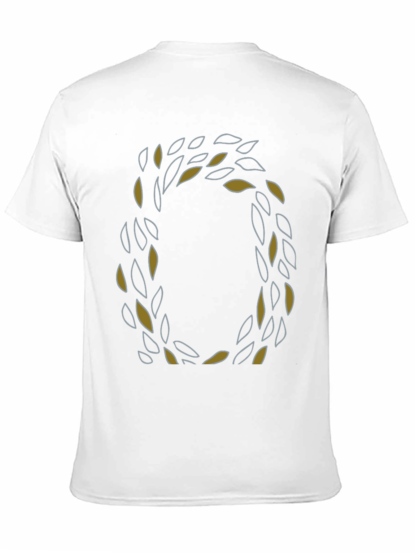 Leaf Wreath Graphic Tee - Stylish Mens Black T-Shirt