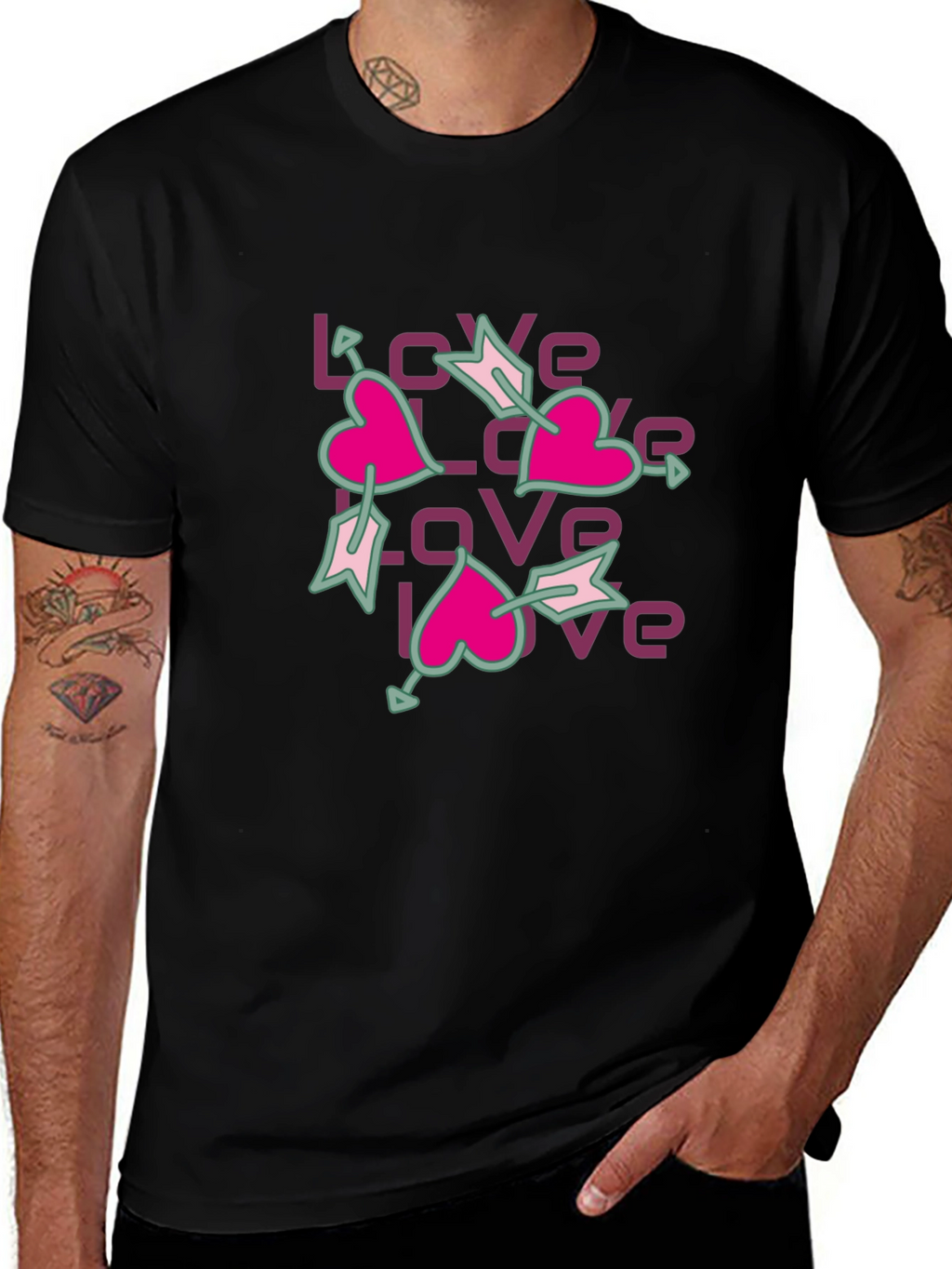 Love Arrows Graphic Tee - Casual Style