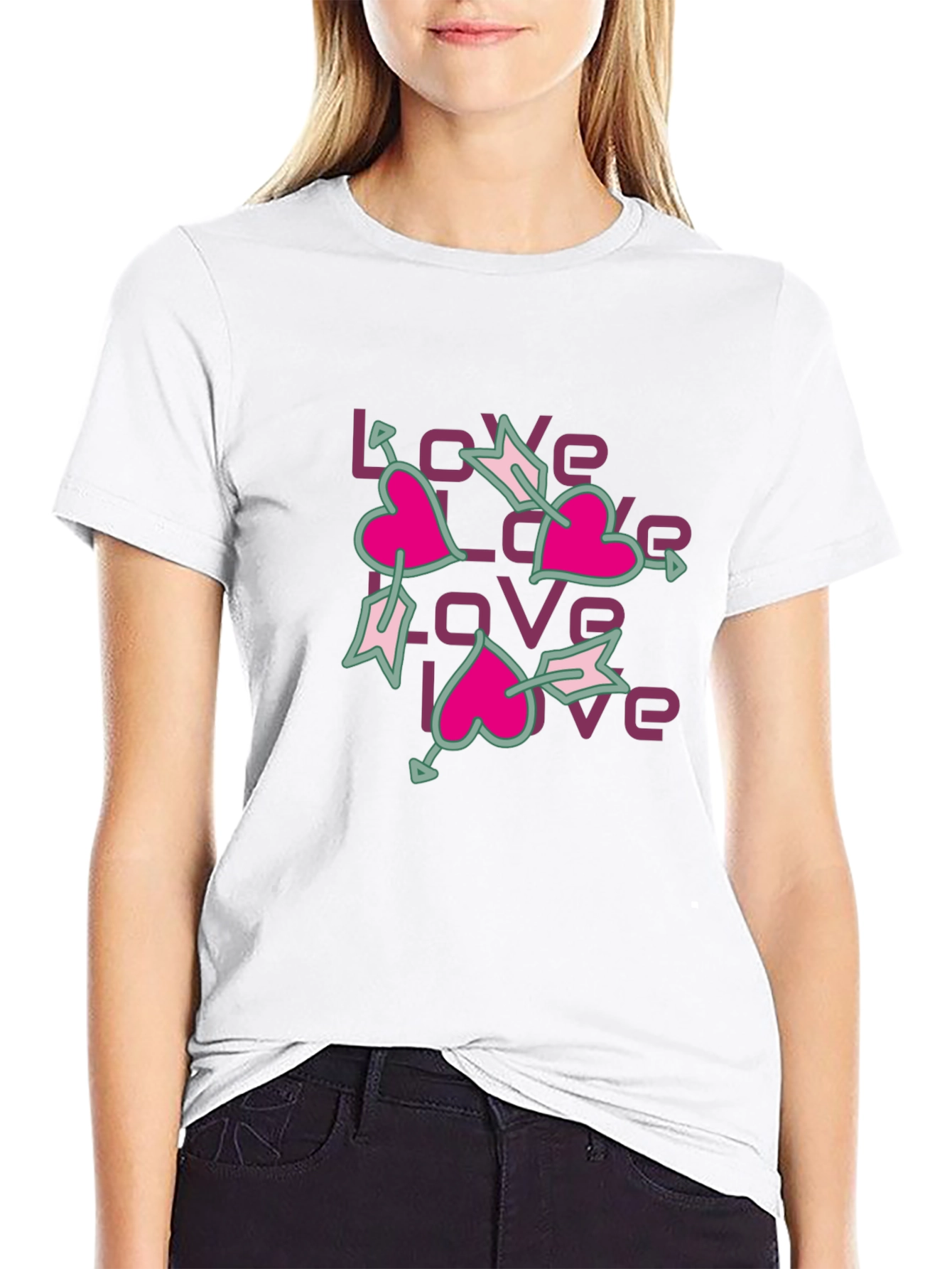 Love Arrows Graphic Tee - Casual Style