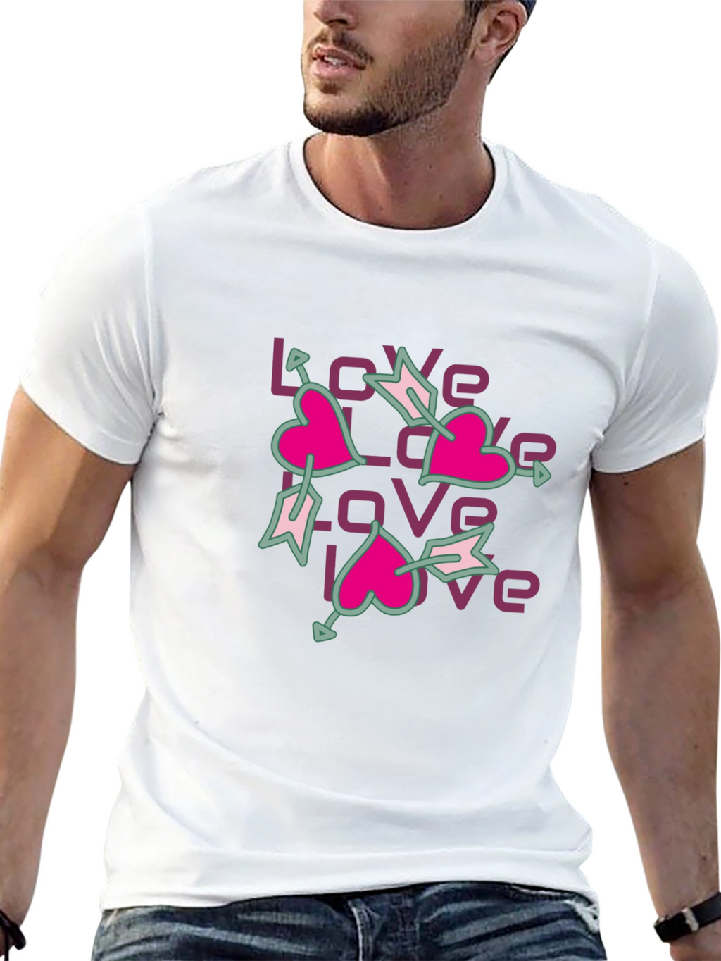 Love Arrows Graphic Tee - Casual Style