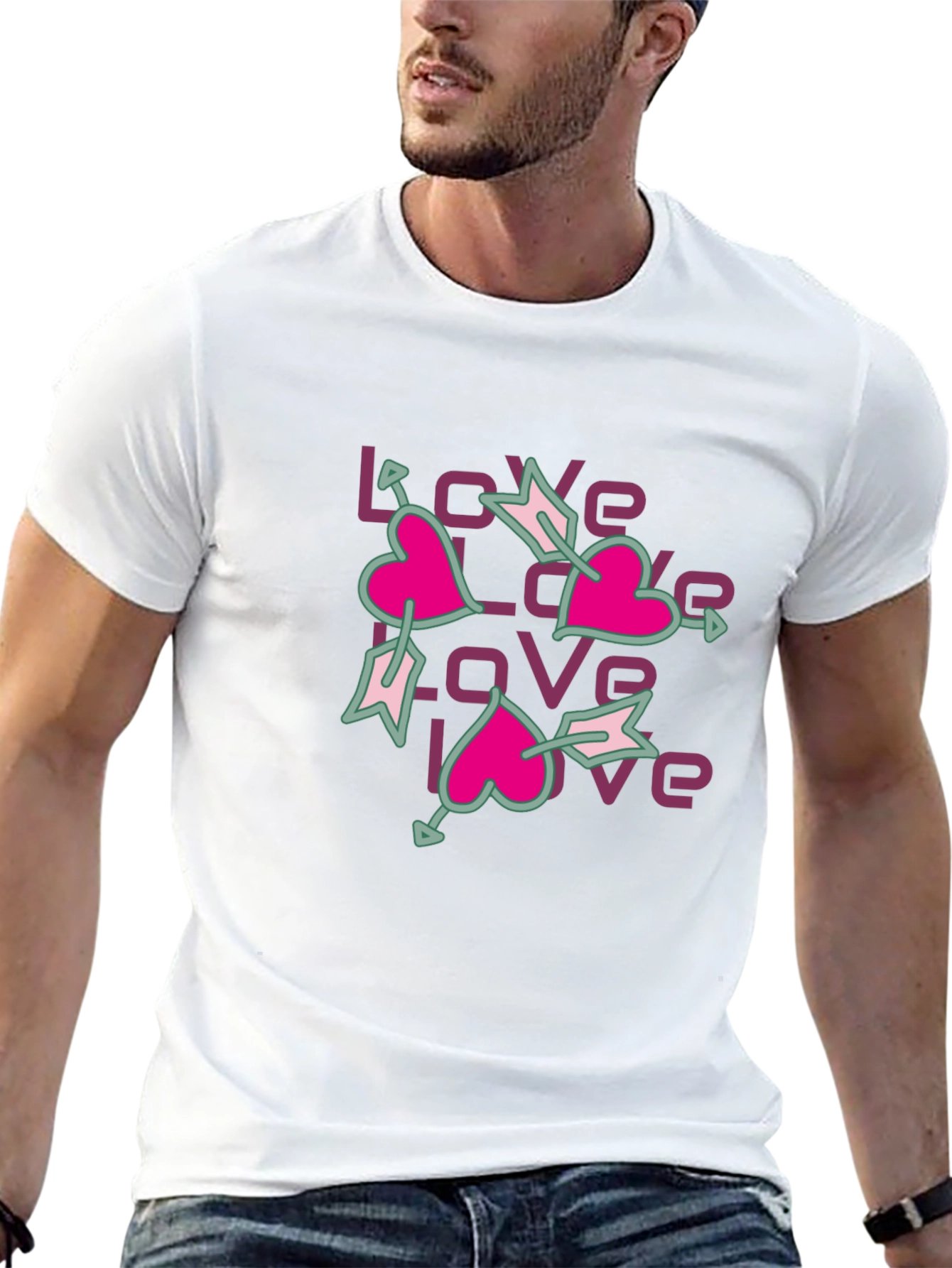 Love Arrows Graphic Tee - Casual Style