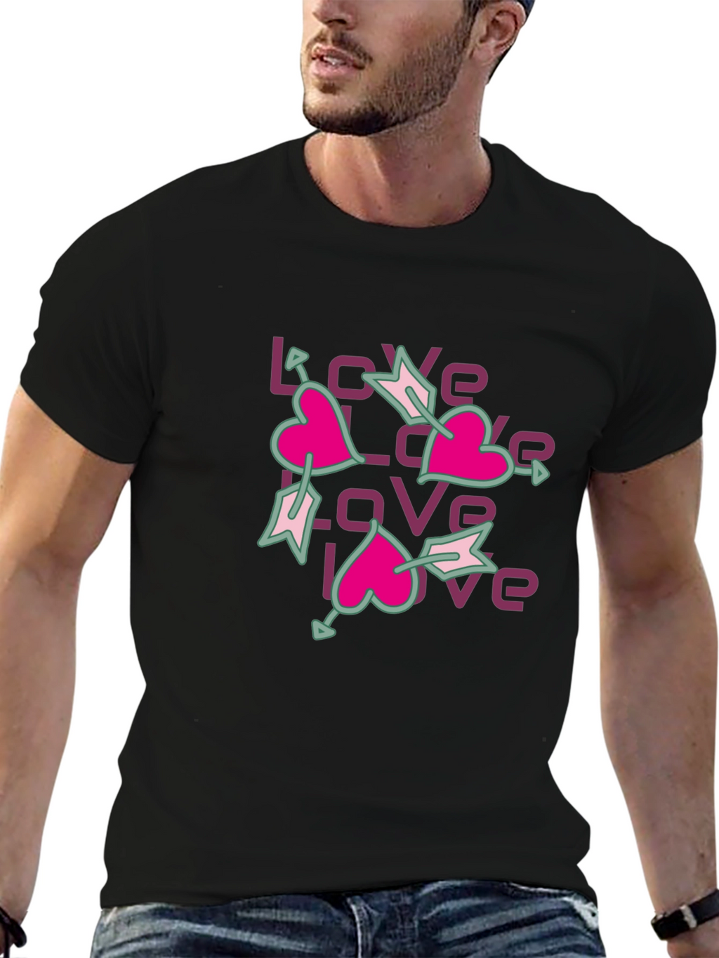 Love Arrows Graphic Tee - Casual Style