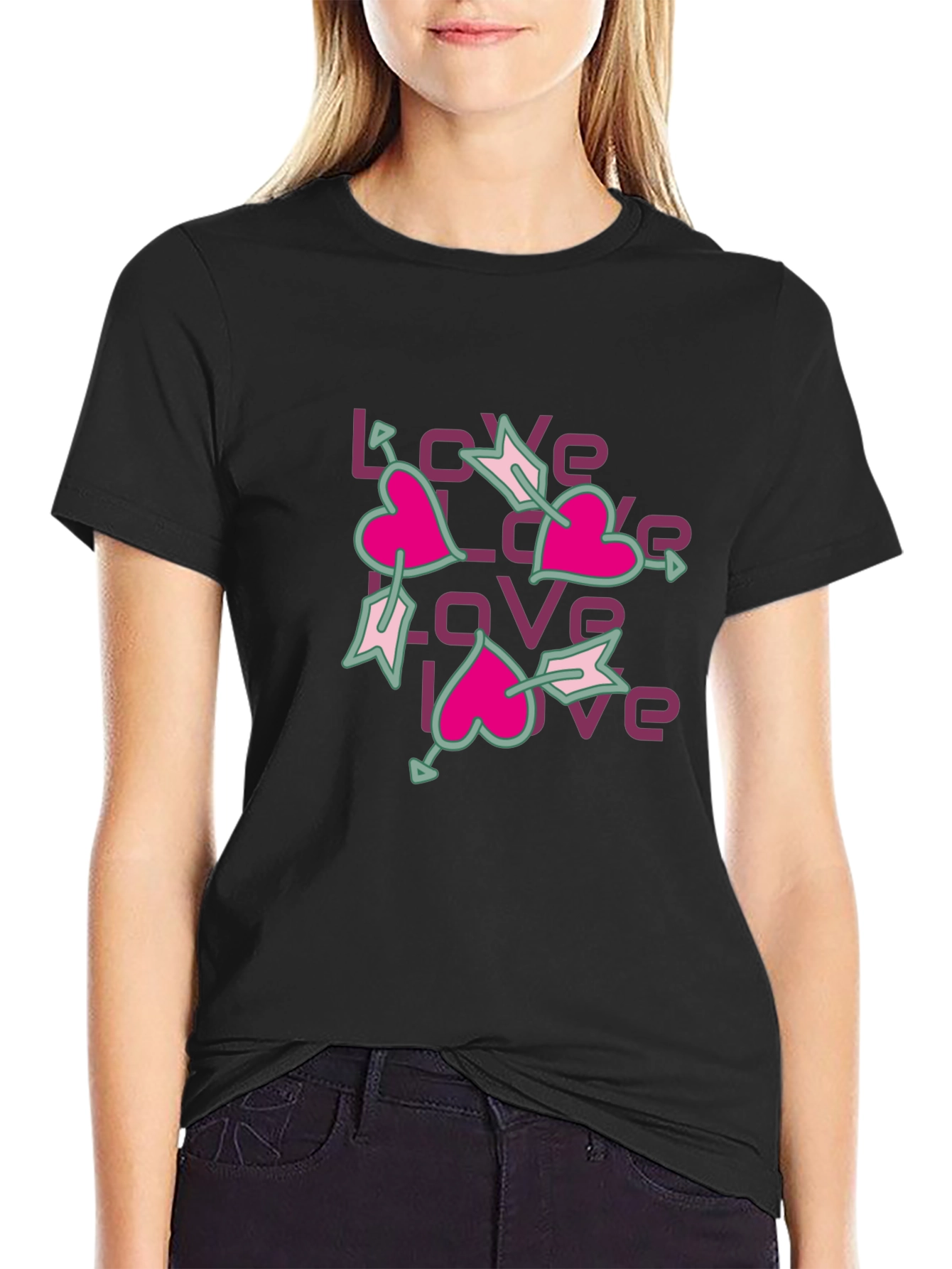 Love Arrows Graphic Tee - Casual Style