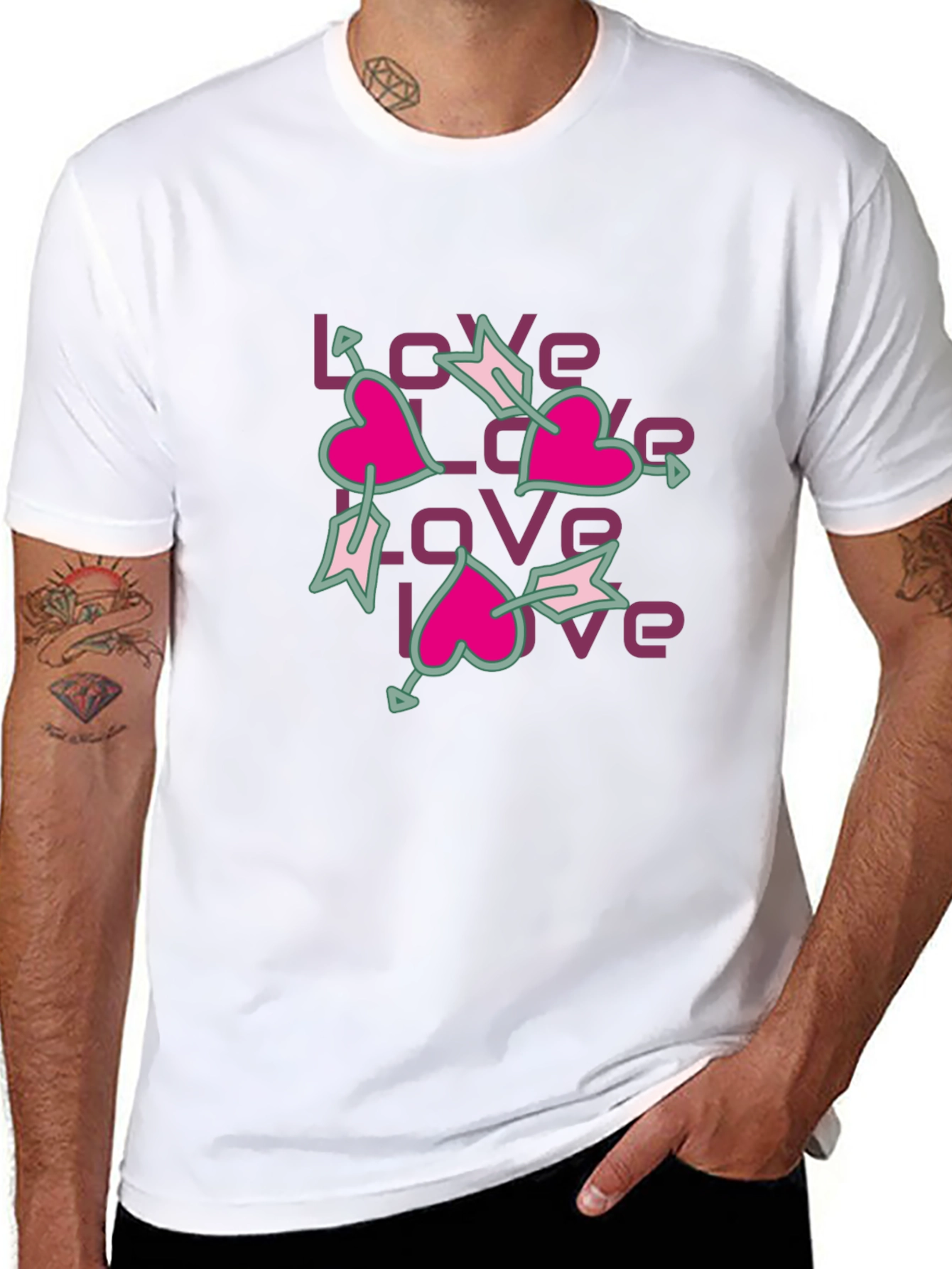 Love Arrows Graphic Tee - Casual Style