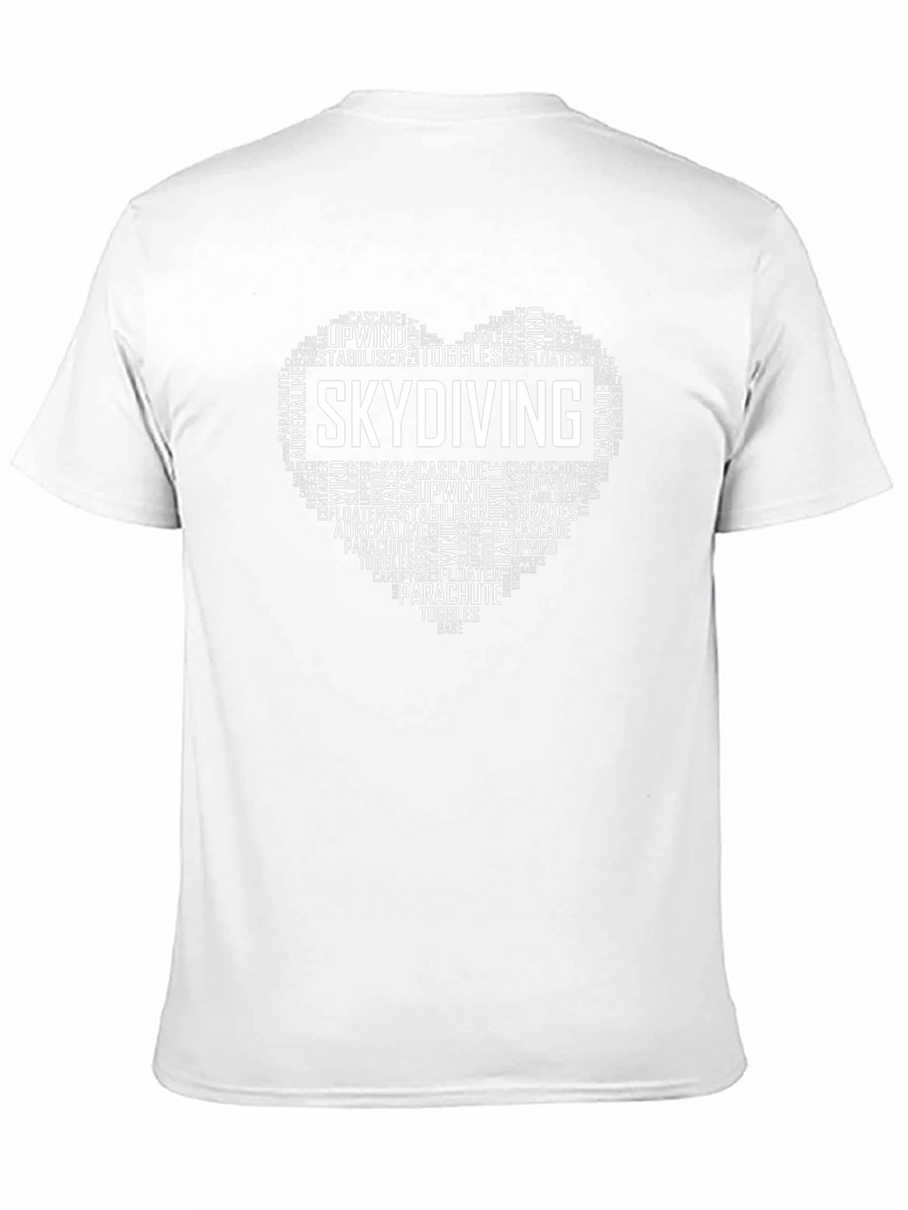 Skydiving Heart Word Art Graphic T-Shirt