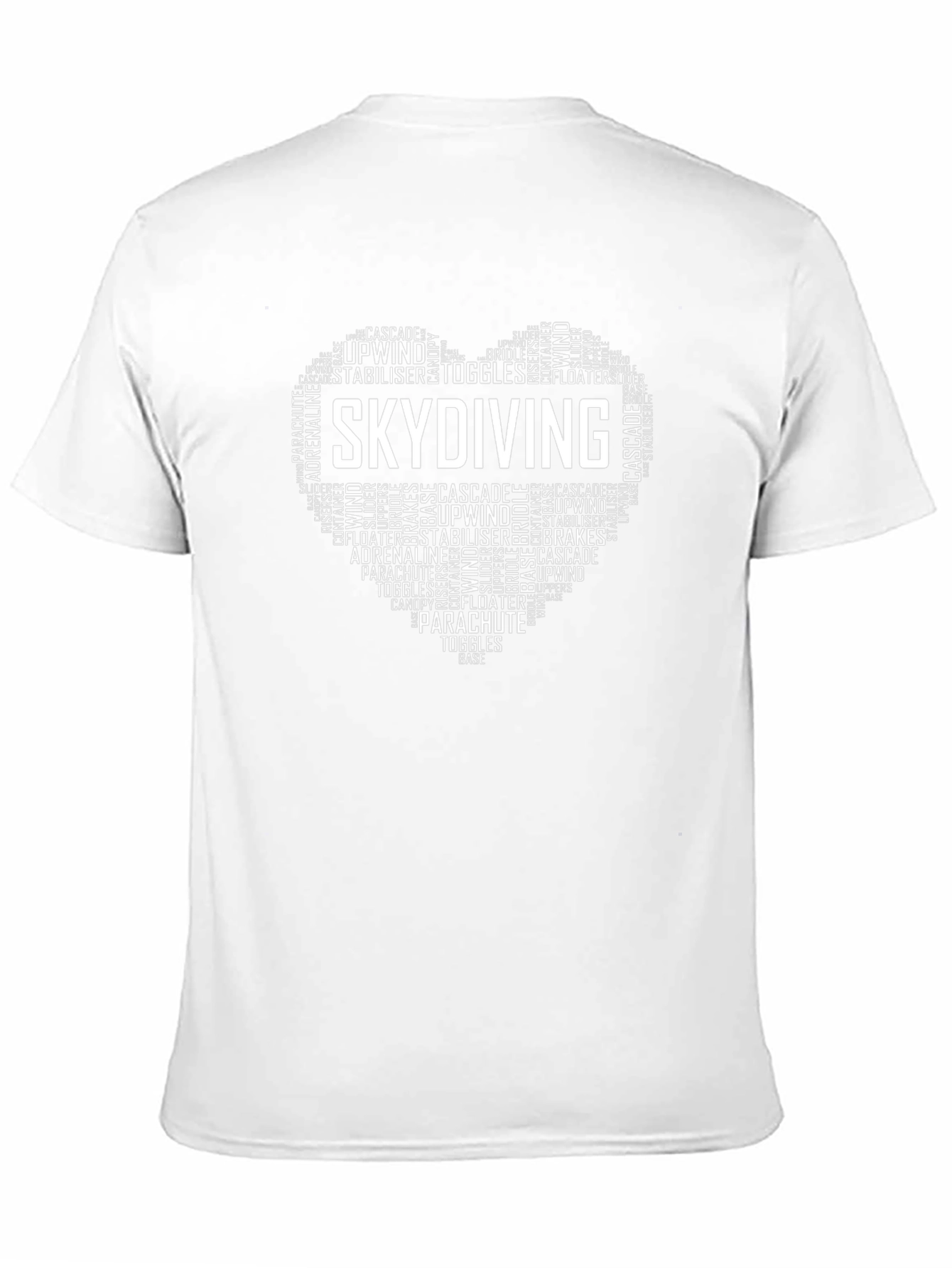 Skydiving Heart Word Art Graphic T-Shirt