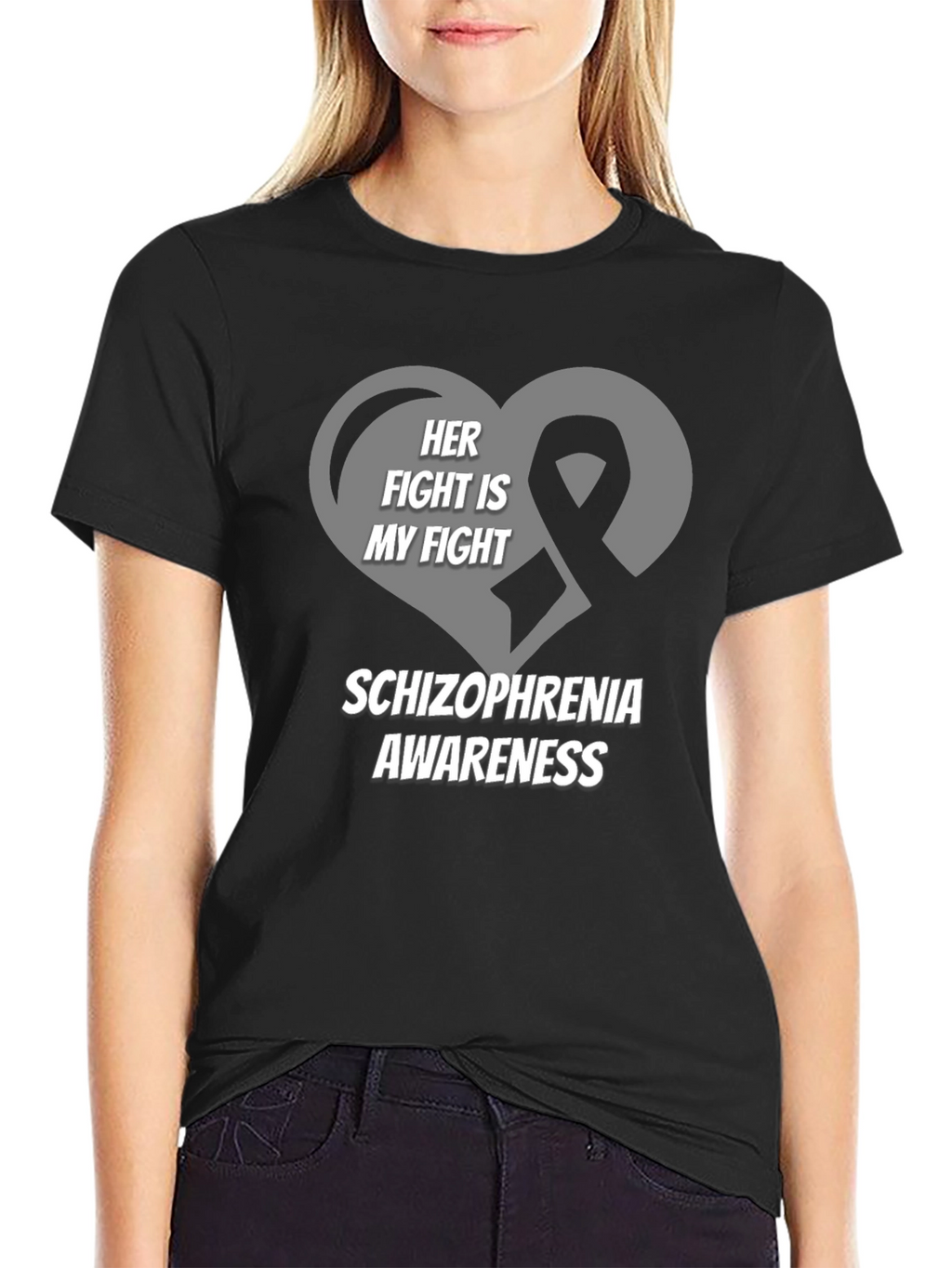 Schizophrenia Awareness T-Shirt - Her Fight Is My Fight