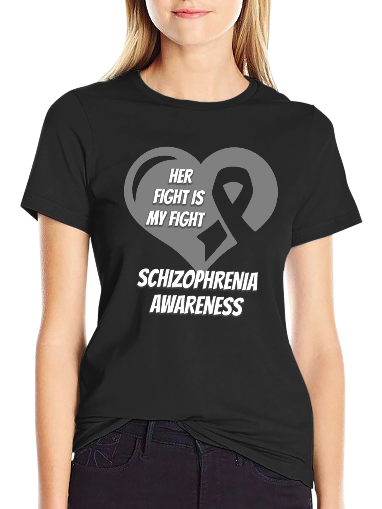 Schizophrenia Awareness T-Shirt - Her Fight Is My Fight