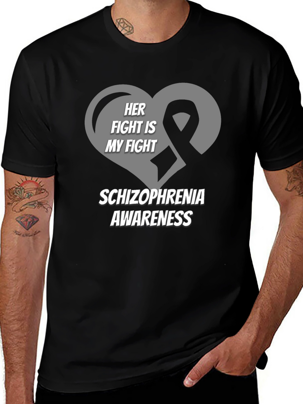 Schizophrenia Awareness T-Shirt - Her Fight Is My Fight